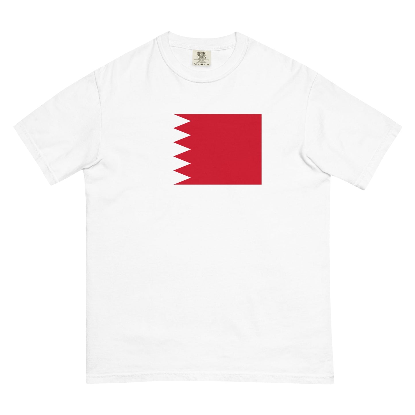 Bold Bahrain flag design tee in flo blue, extra large
