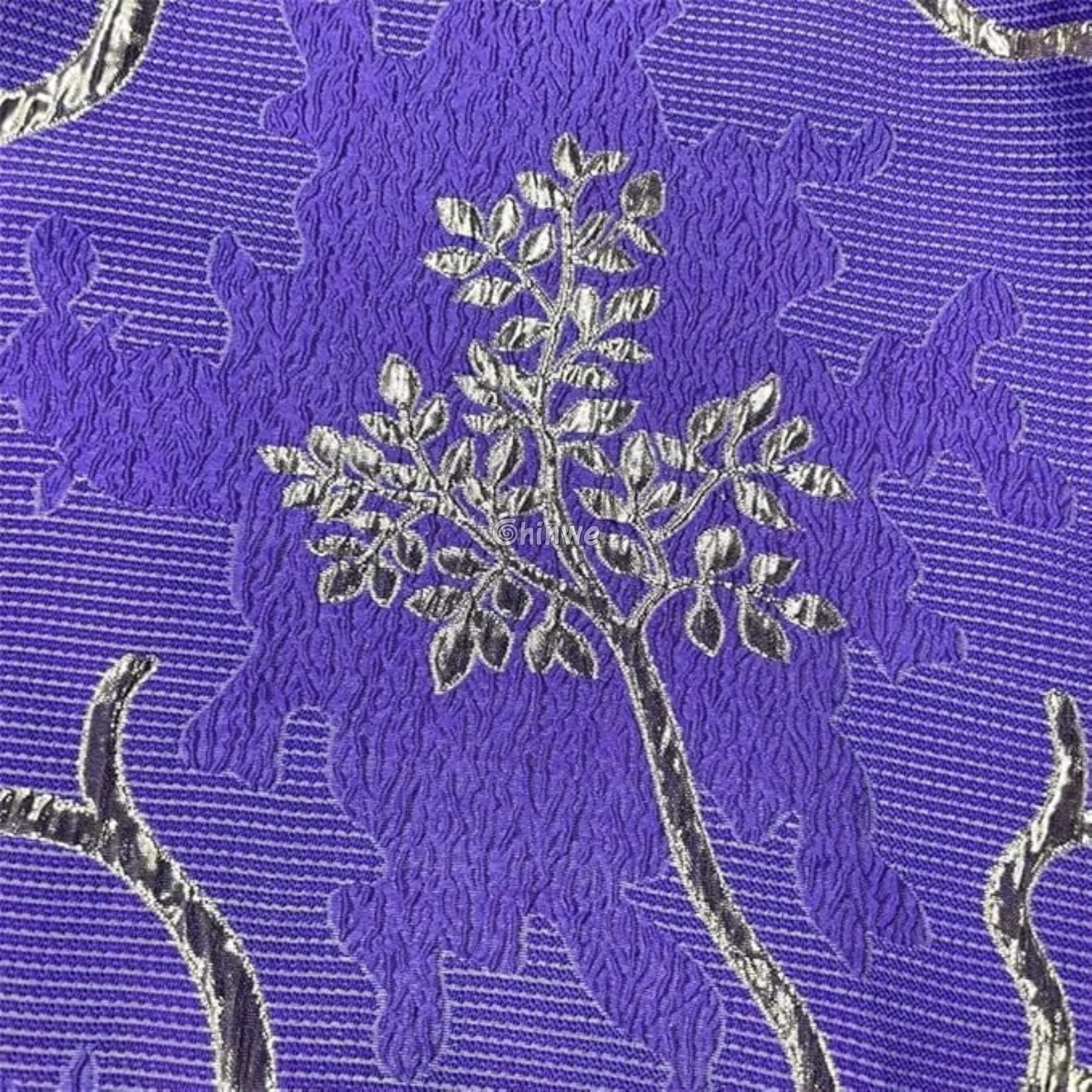 Jacquard Brocade Fabric with Metallic Floral Vines and Raised Texture Available in 7 Luxe Colors African Wax Print