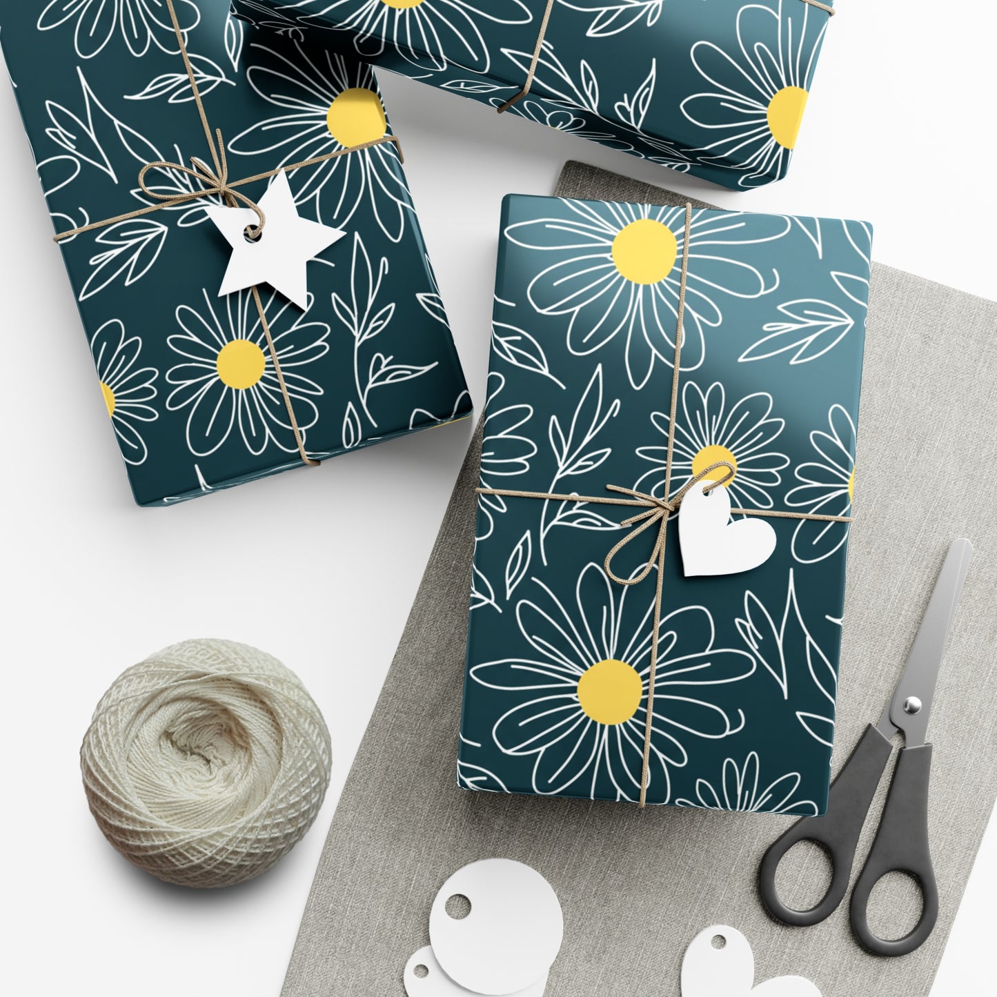 Gift Wrap Papers - Floral Daisy Pattern