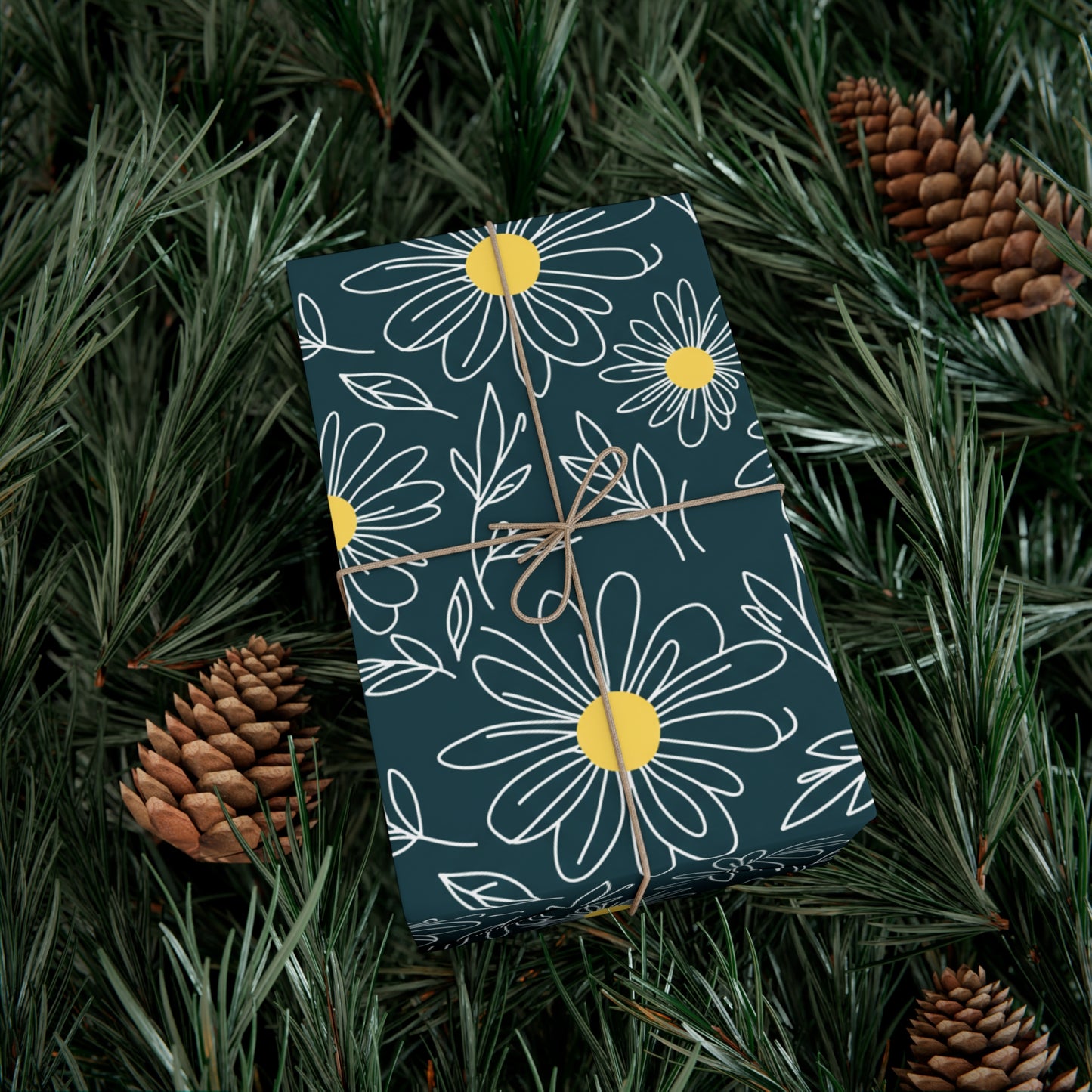 Gift Wrap Papers - Floral Daisy Pattern