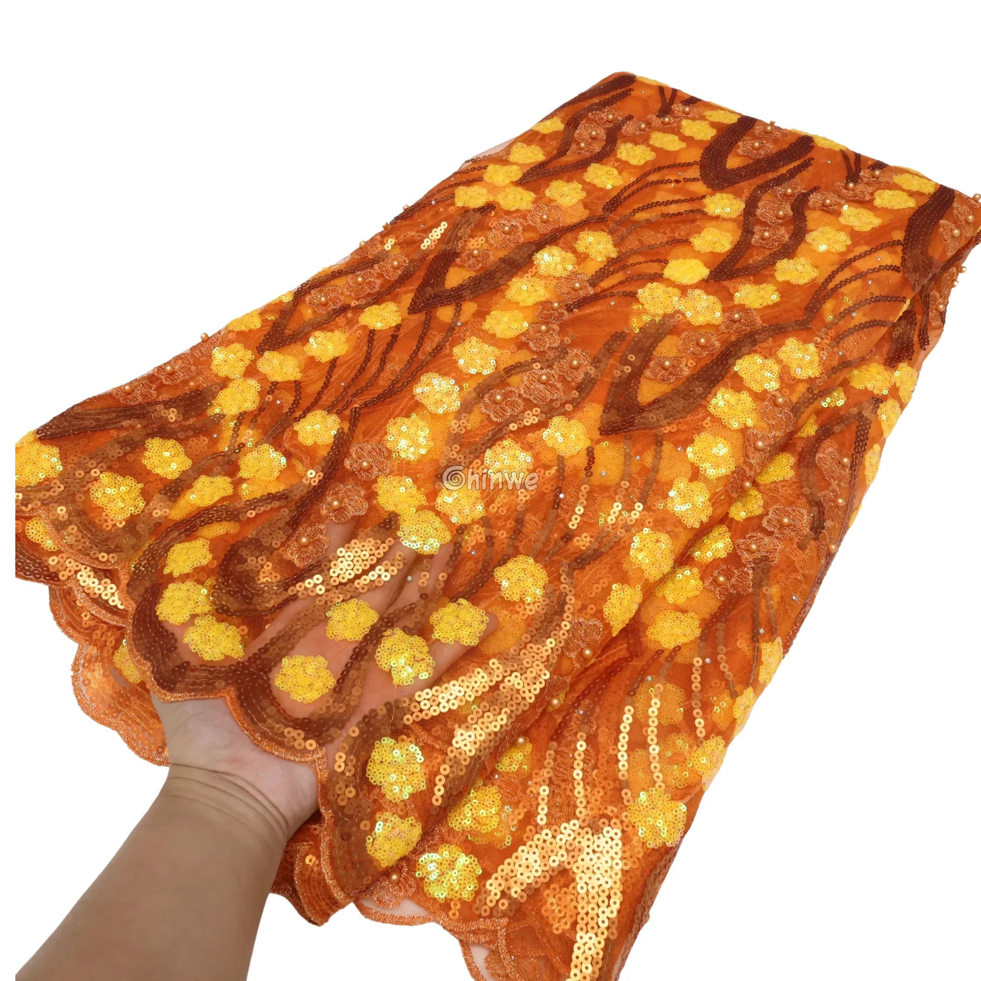 Fuchsia & Raspberry Embroidered Swirl Vine & Micro-Floral Sequin Print Fabric Lace