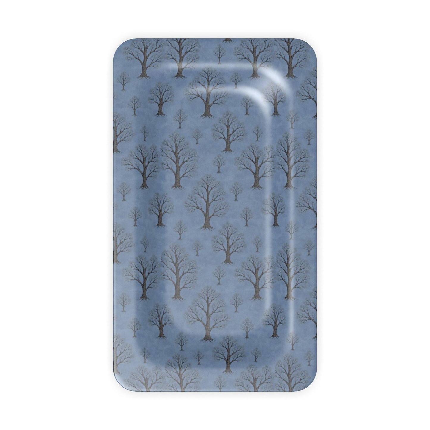 Blue Winter Tree Serving Tray
