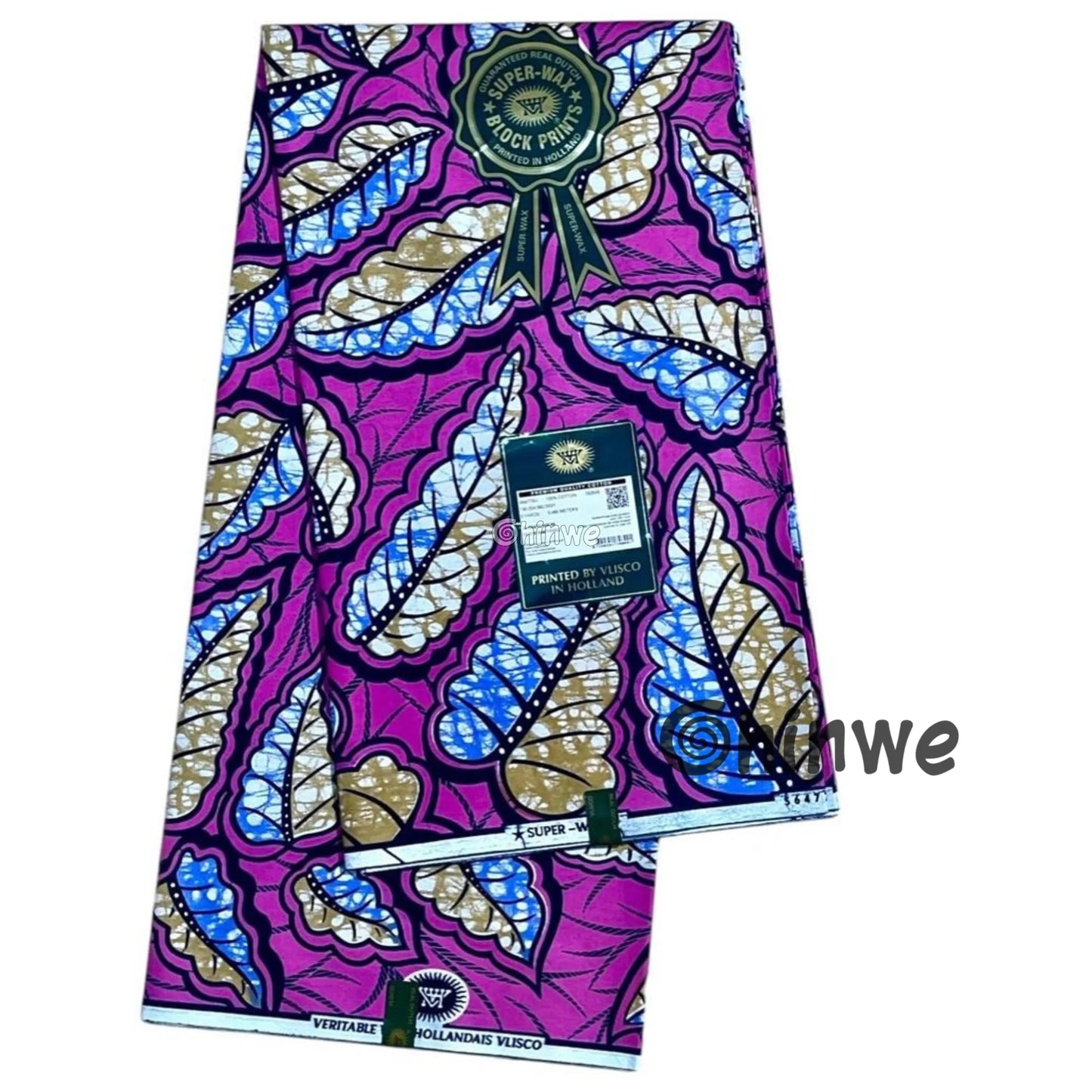 Crimson Dandelion Print with Coral Accents on Deep Indigo Batik and Blue-White Marble Background