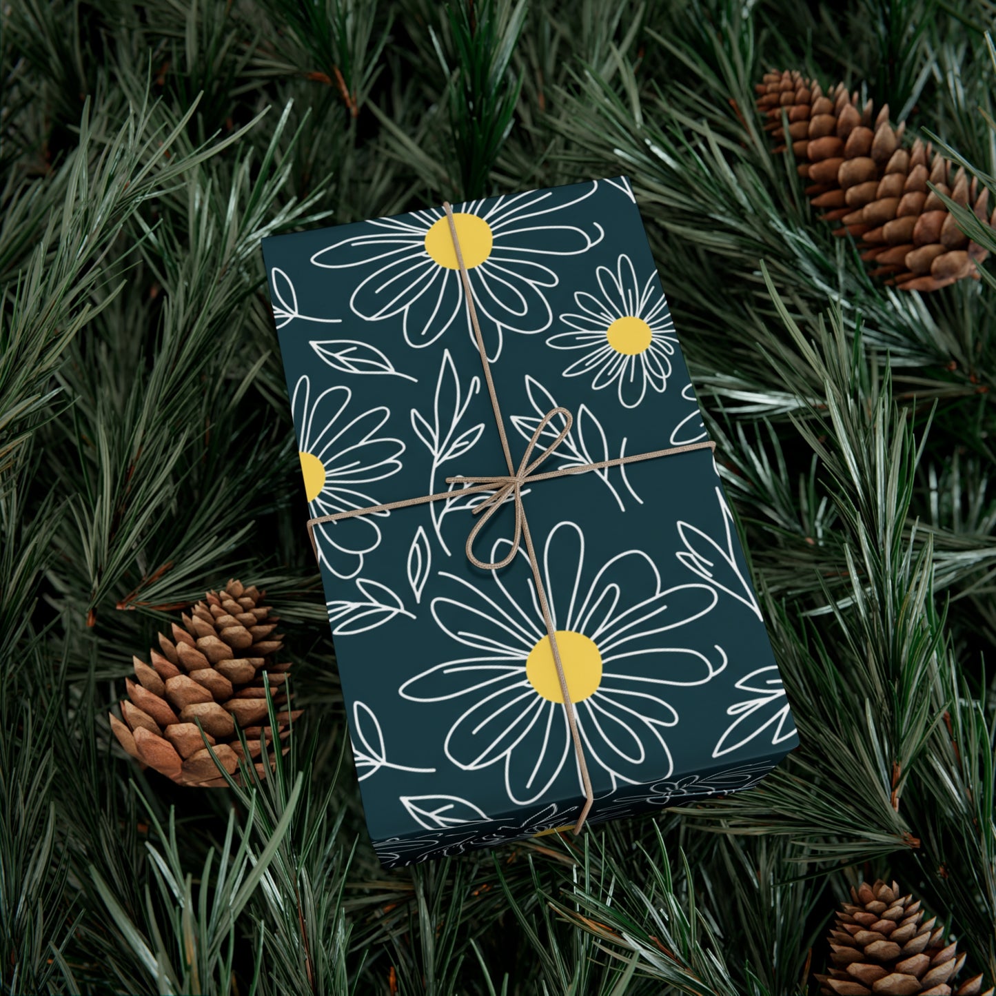 Gift Wrap Papers - Floral Daisy Pattern