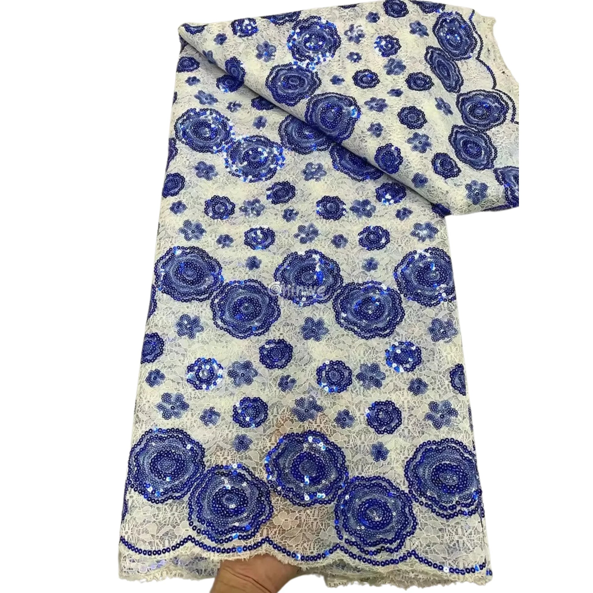 Orchid & Lavender Purple Paisley & Floral Sequined Lace with Scalloped Edge for Tailoring & Accents