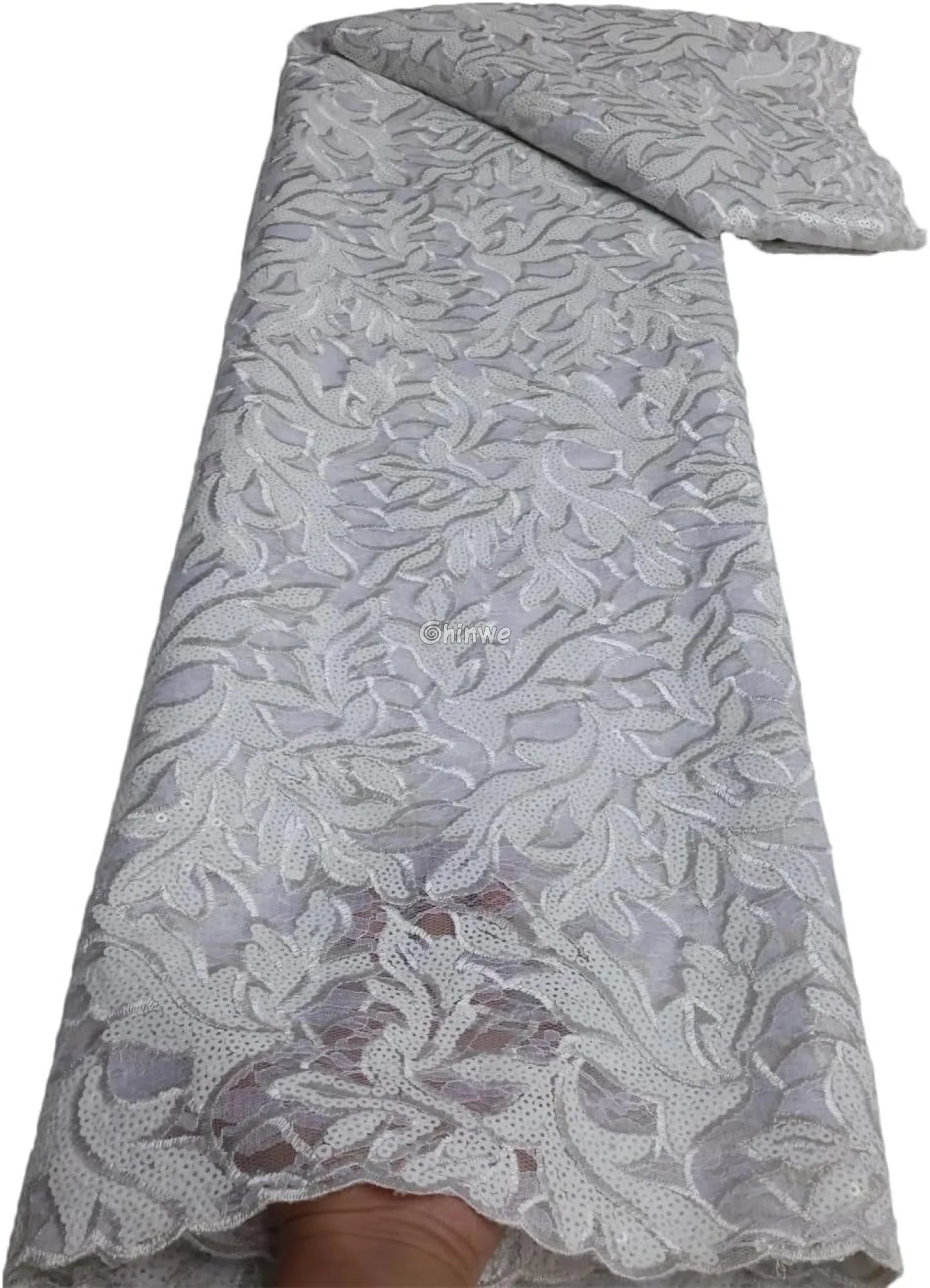 Jewel Tone & Metallic Accent Geometric Circle & Medallion Sequined Print Fabric Lace