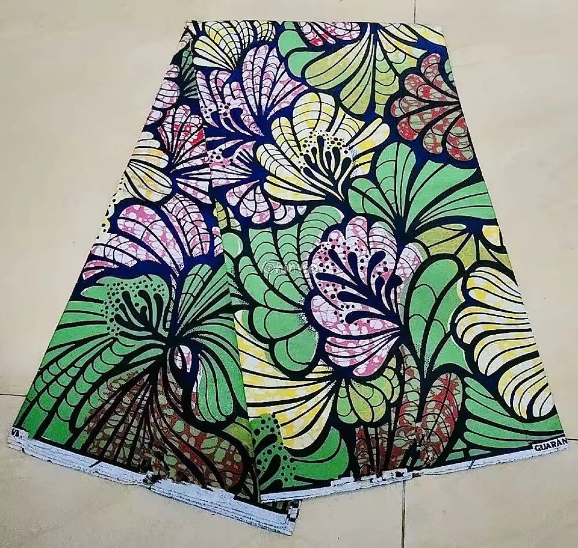 Multicolor Ankara Fabric with Vibrant Floral Designs