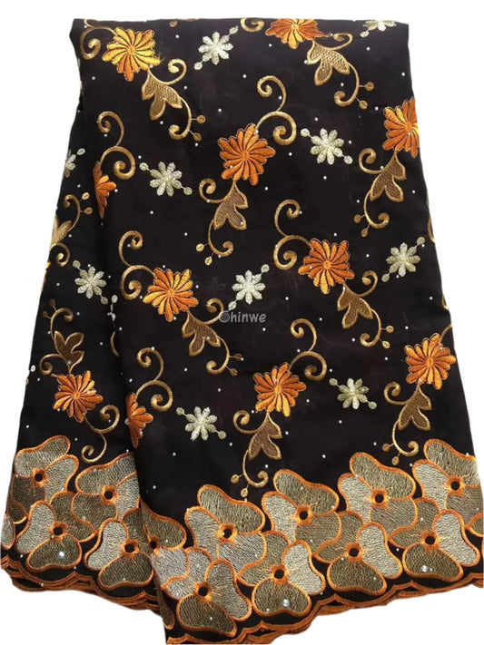 Delicate Embroidered French Tulle Lace Fabric with Rhinestones in Multiple Color Variations
