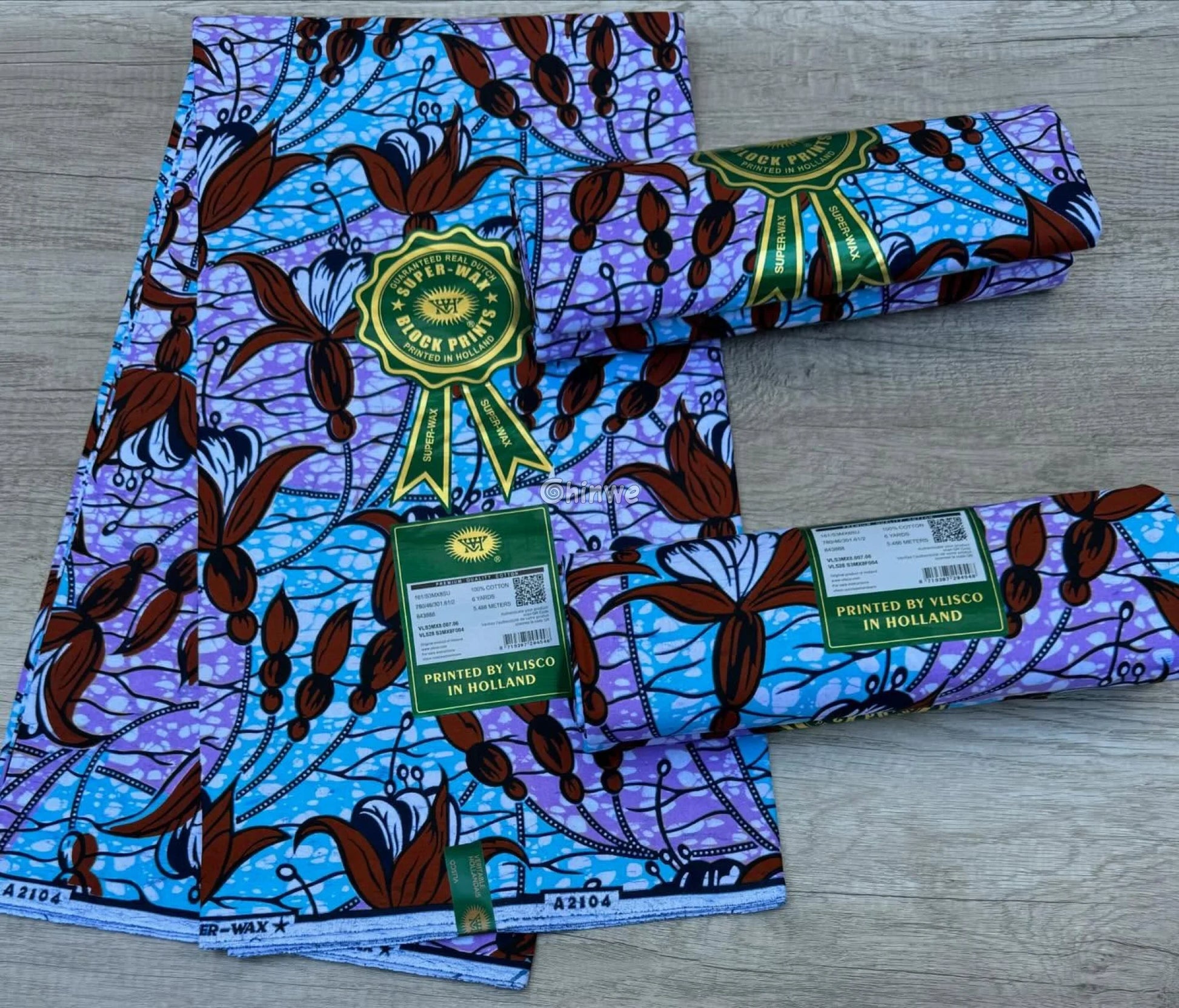 Elegant Floral African Wax Print Fabric