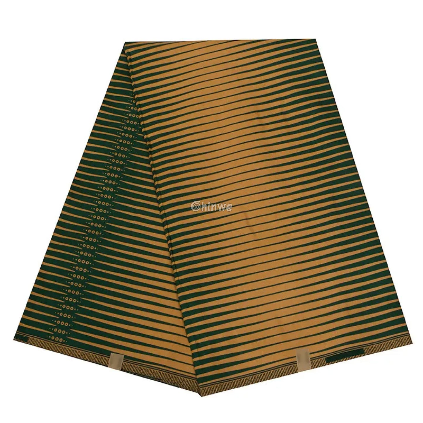 Minimalist Beige Striped Ankara Wax Print Fabric