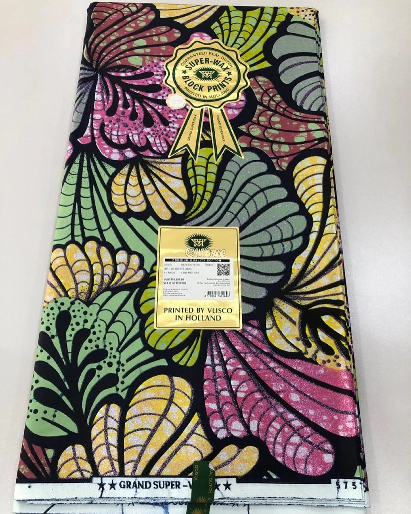 Multicolor Ankara Fabric with Vibrant Floral Designs