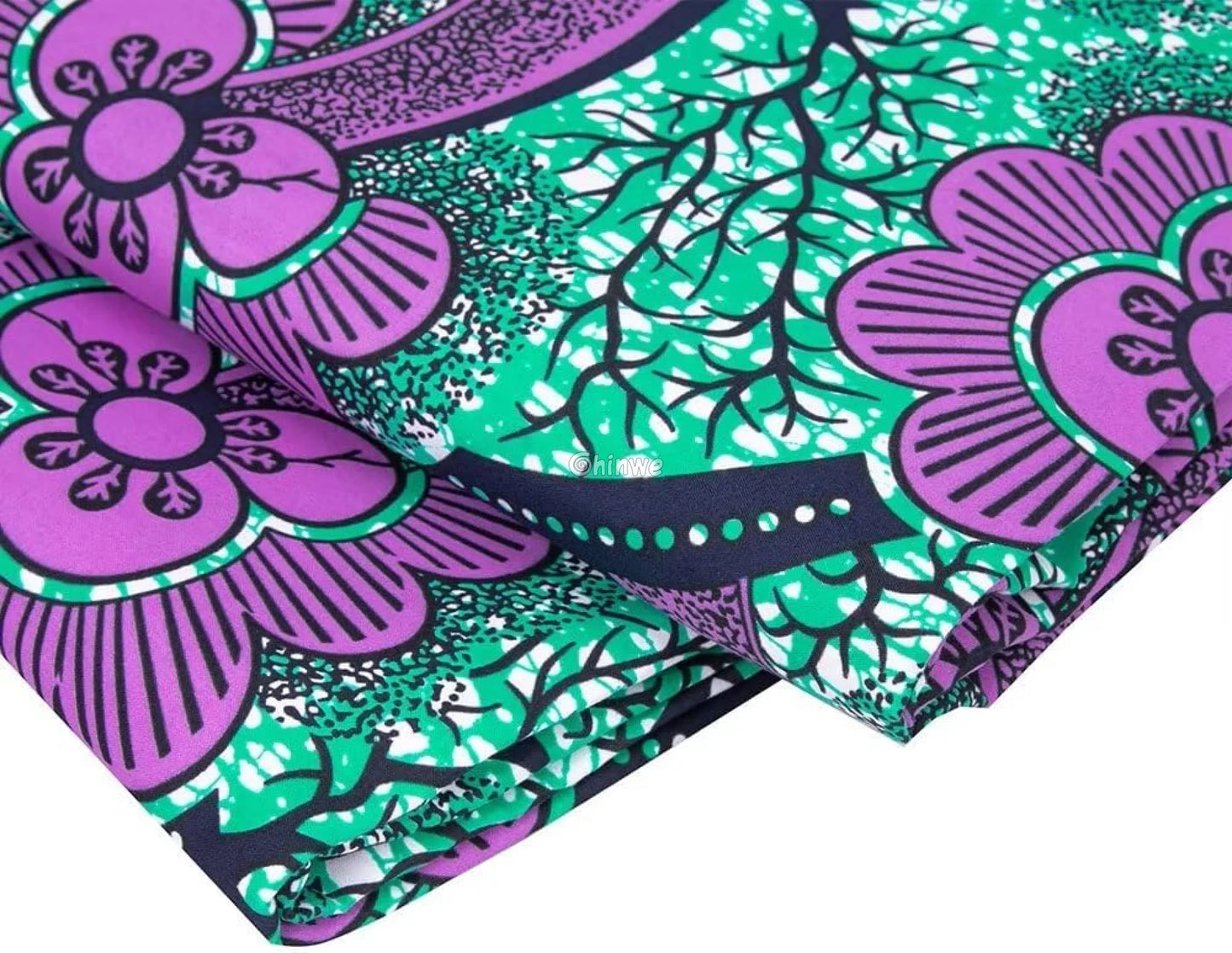Purple Fabric, Floral Print, Ankara Textile, Vine Design, Wax Print, Nigerian Fabric, DIY Projects, Bold Flowers, Quilting Material, Craft Fabric, Green Background, Elegant Textile, Seamless Pattern, Vibrant Design, Fashion Fabric, Modern Ankara.