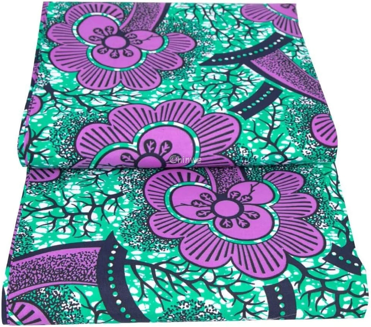 Purple Fabric, Floral Print, Ankara Textile, Vine Design, Wax Print, Nigerian Fabric, DIY Projects, Bold Flowers, Quilting Material, Craft Fabric, Green Background, Elegant Textile, Seamless Pattern, Vibrant Design, Fashion Fabric, Modern Ankara.