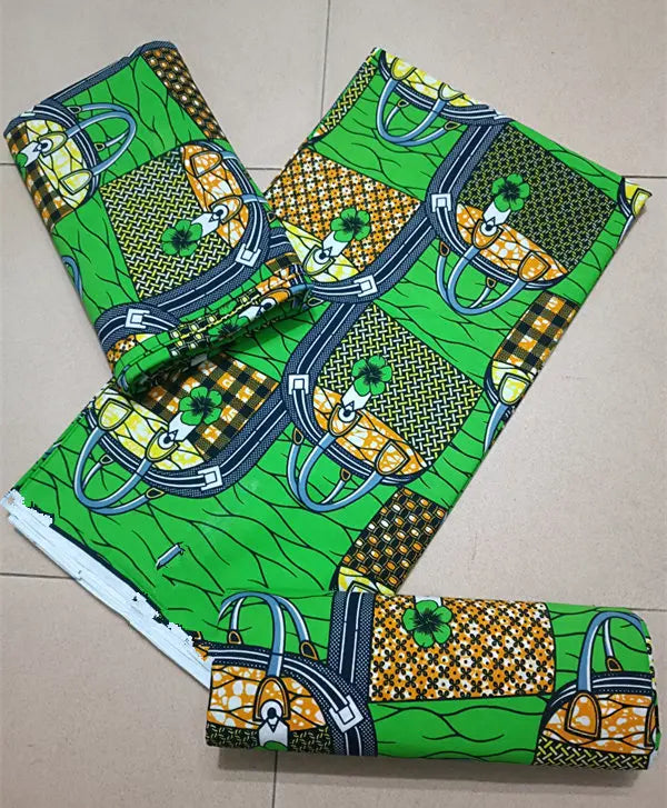 Maximalist Floral Ankara Wax Print Fabric Collection, 6 Yards