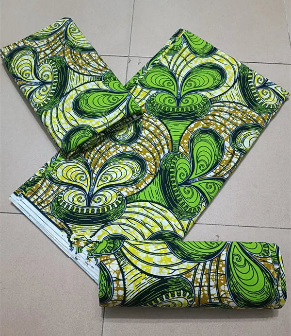 Maximalist Floral Ankara Wax Print Fabric Collection, 6 Yards
