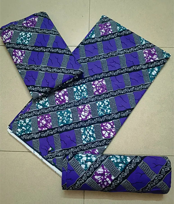 Maximalist Floral Ankara Wax Print Fabric Collection, 6 Yards