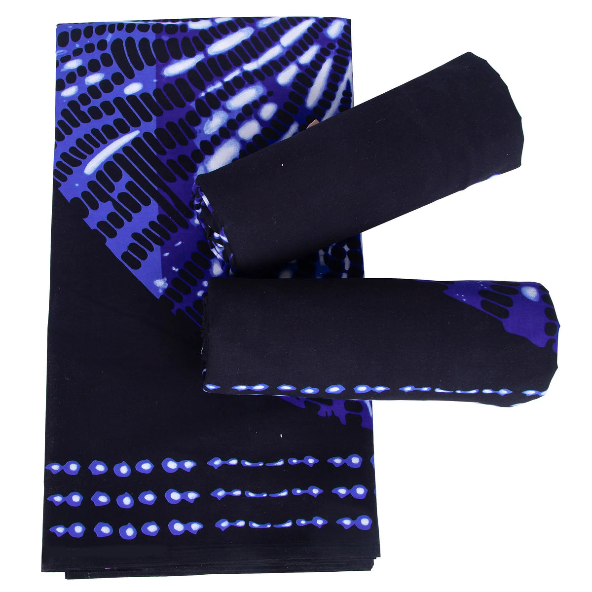 Midnight Jewel Batik Ankara Wax Print Fabric Collection, 6 Yards