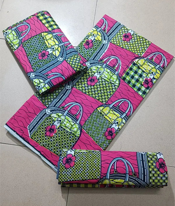 Maximalist Floral Ankara Wax Print Fabric Collection, 6 Yards