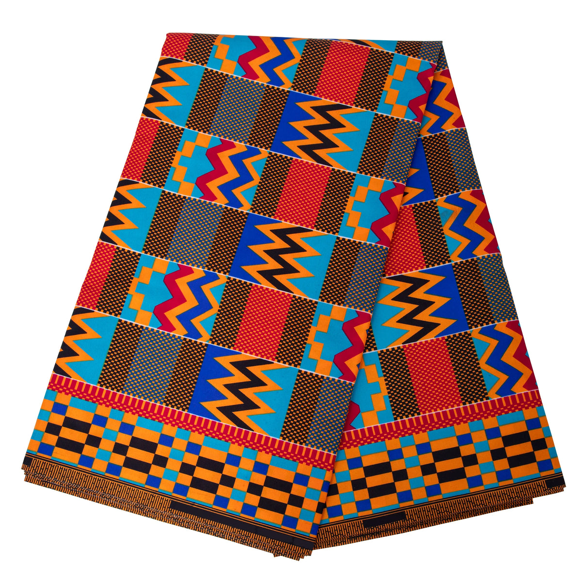 Bold Medallion Ankara Wax Print Fabric Collection – Black, Green, Plum, Tan & Amber, 6 Yards