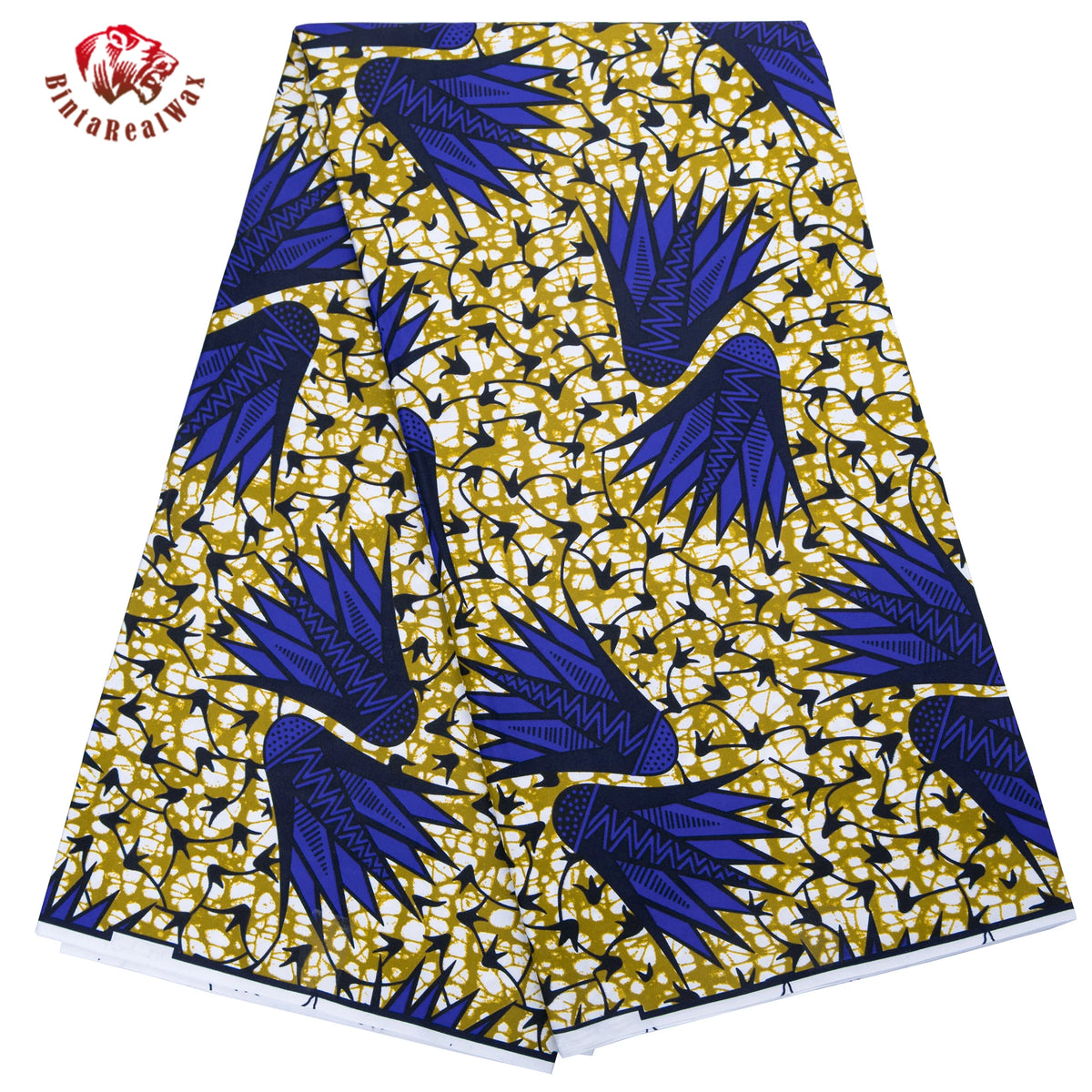 Bold Medallion Ankara Wax Print Fabric Collection – Black, Green, Plum, Tan & Amber, 6 Yards