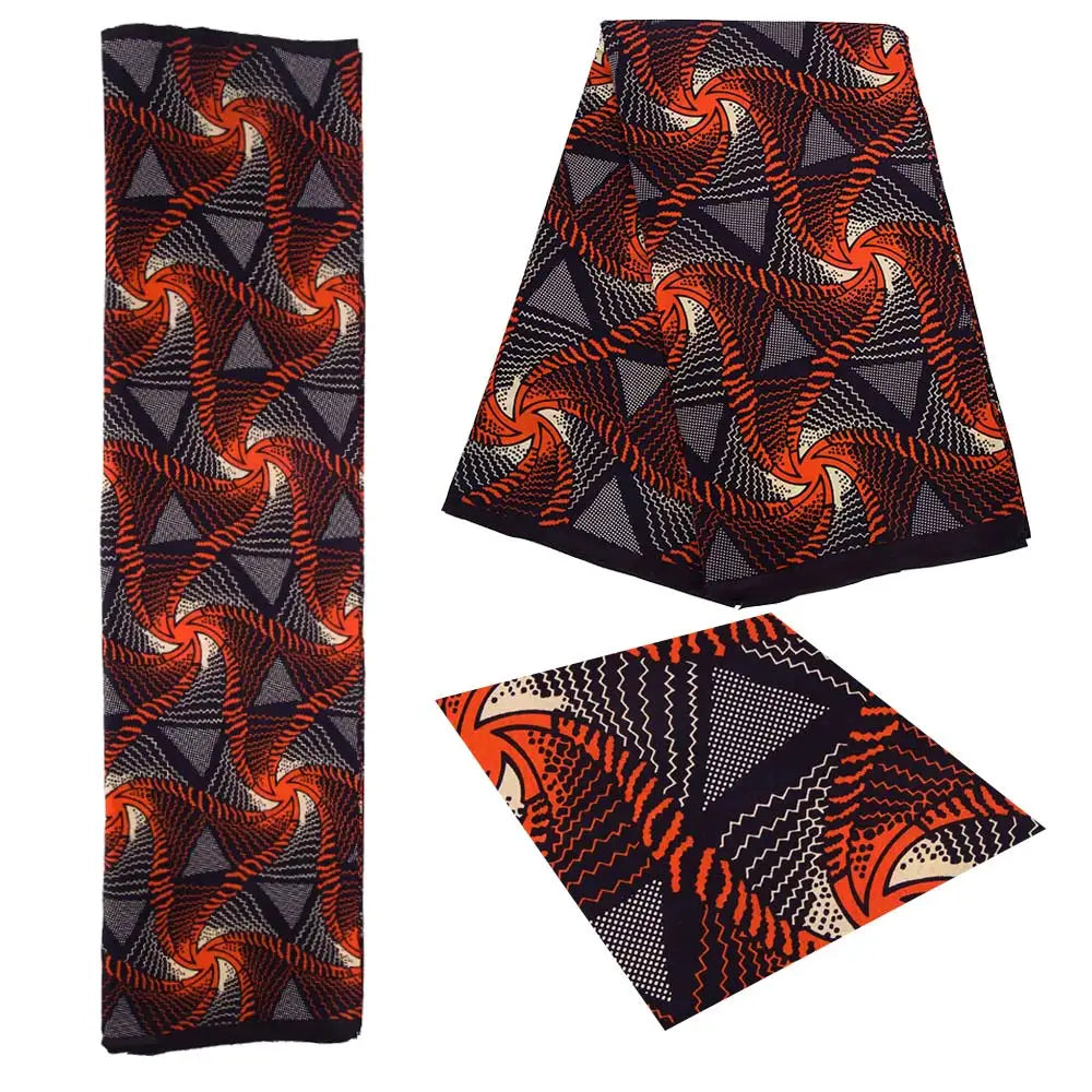 Midnight Jewel Batik Ankara Wax Print Fabric Collection, 6 Yards