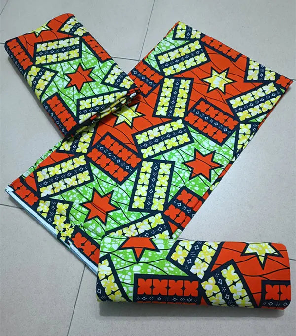 Maximalist Floral Ankara Wax Print Fabric Collection, 6 Yards