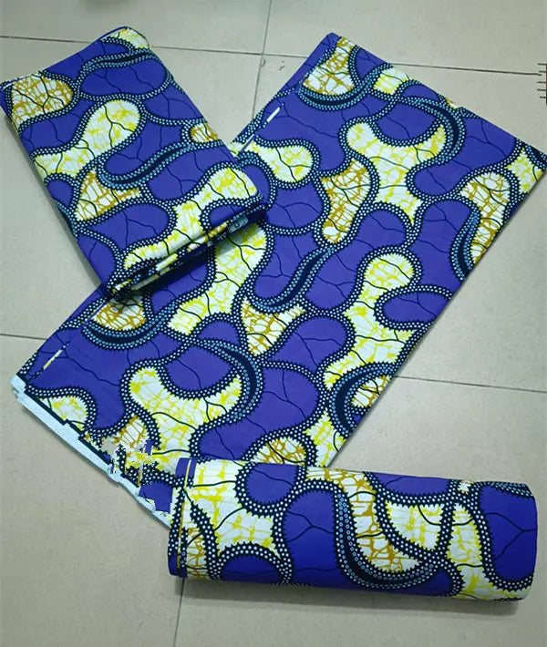 Maximalist Floral Ankara Wax Print Fabric Collection, 6 Yards