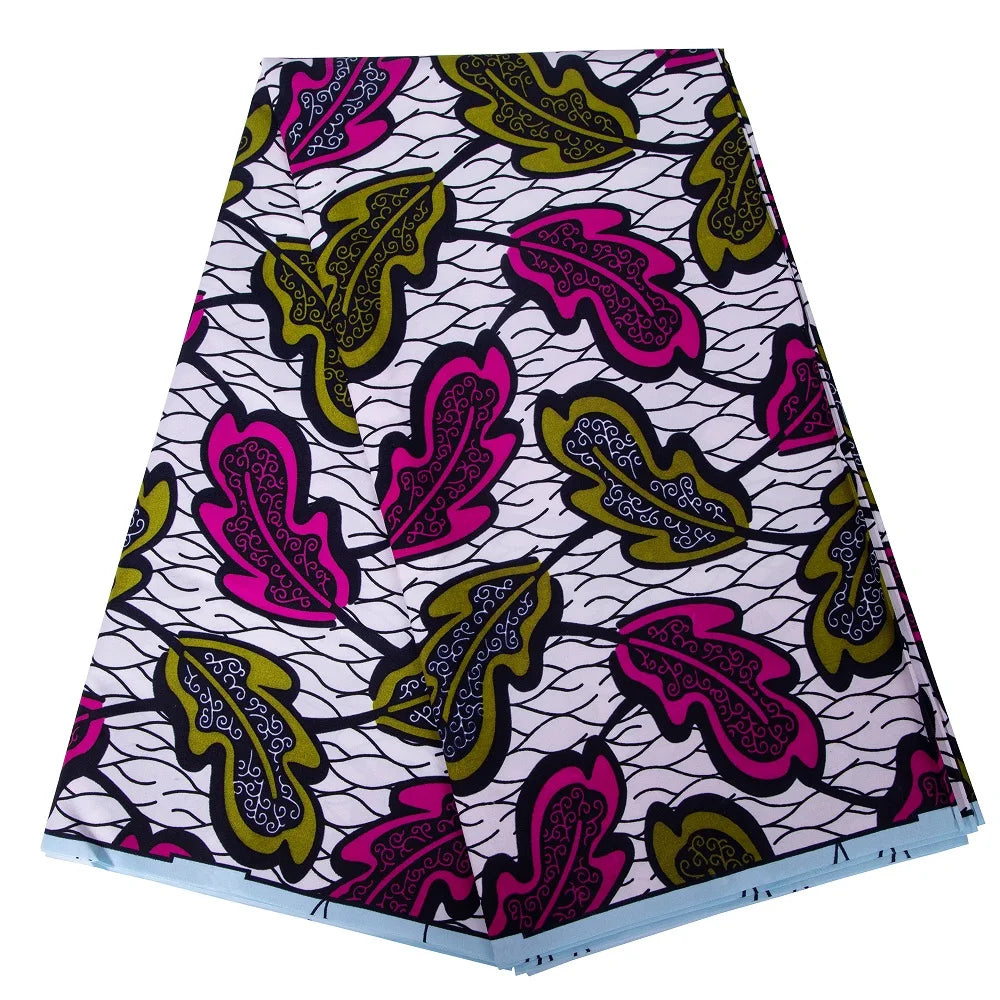 Bold Medallion Ankara Wax Print Fabric Collection – Black, Green, Plum, Tan & Amber, 6 Yards