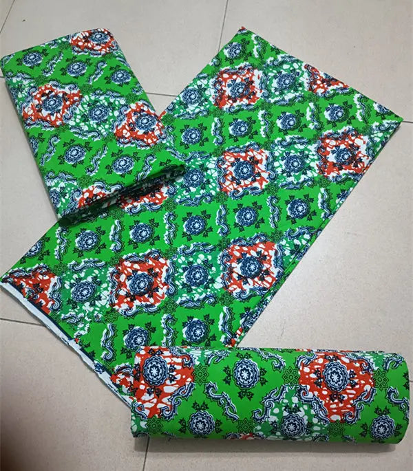 Maximalist Floral Ankara Wax Print Fabric Collection, 6 Yards