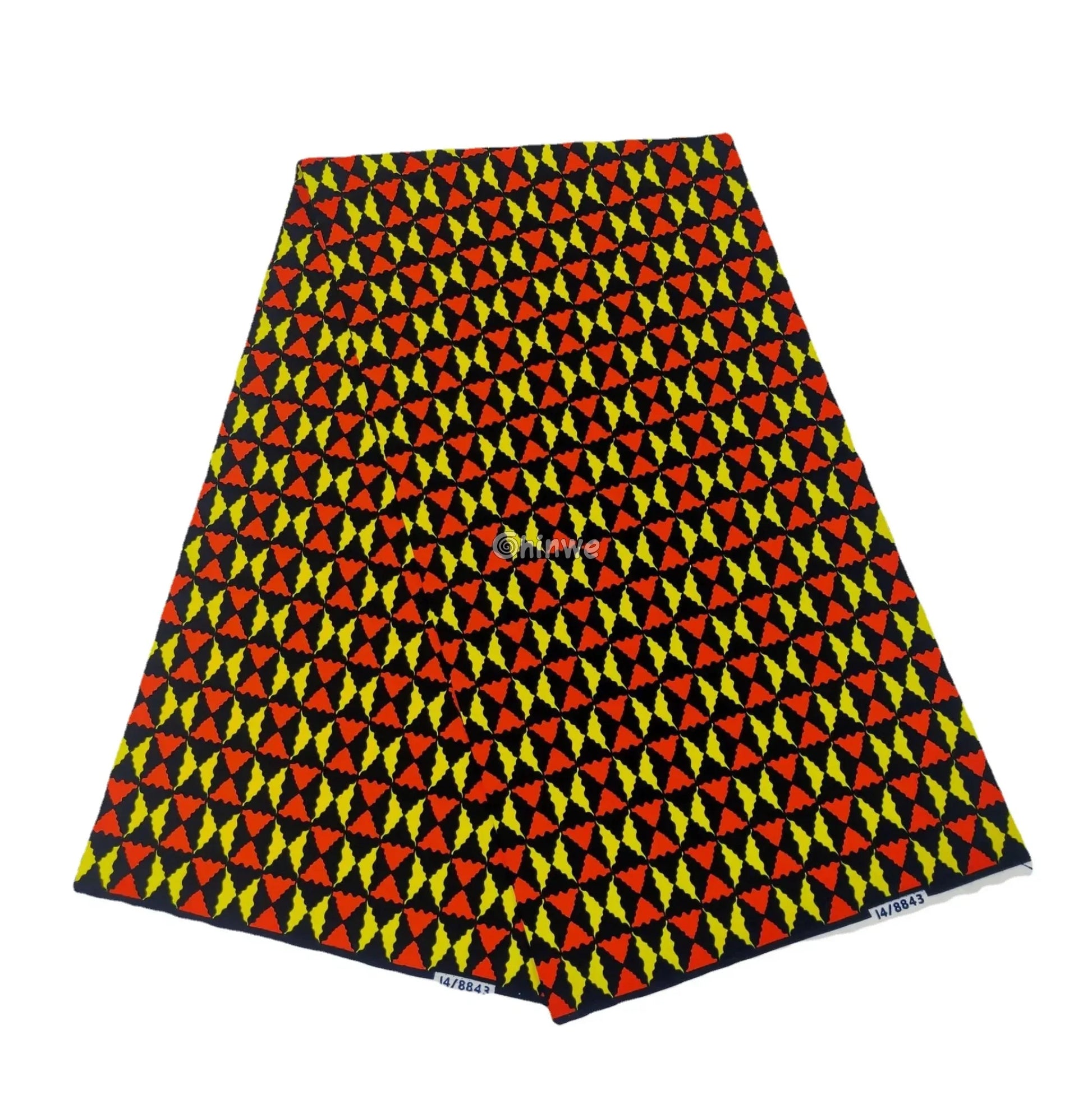 Cotton Ankara Wax Print Fabric with Bold Teal Tube & Spiral Motif on Purple Crackle Background B / 6 Yards African Wax