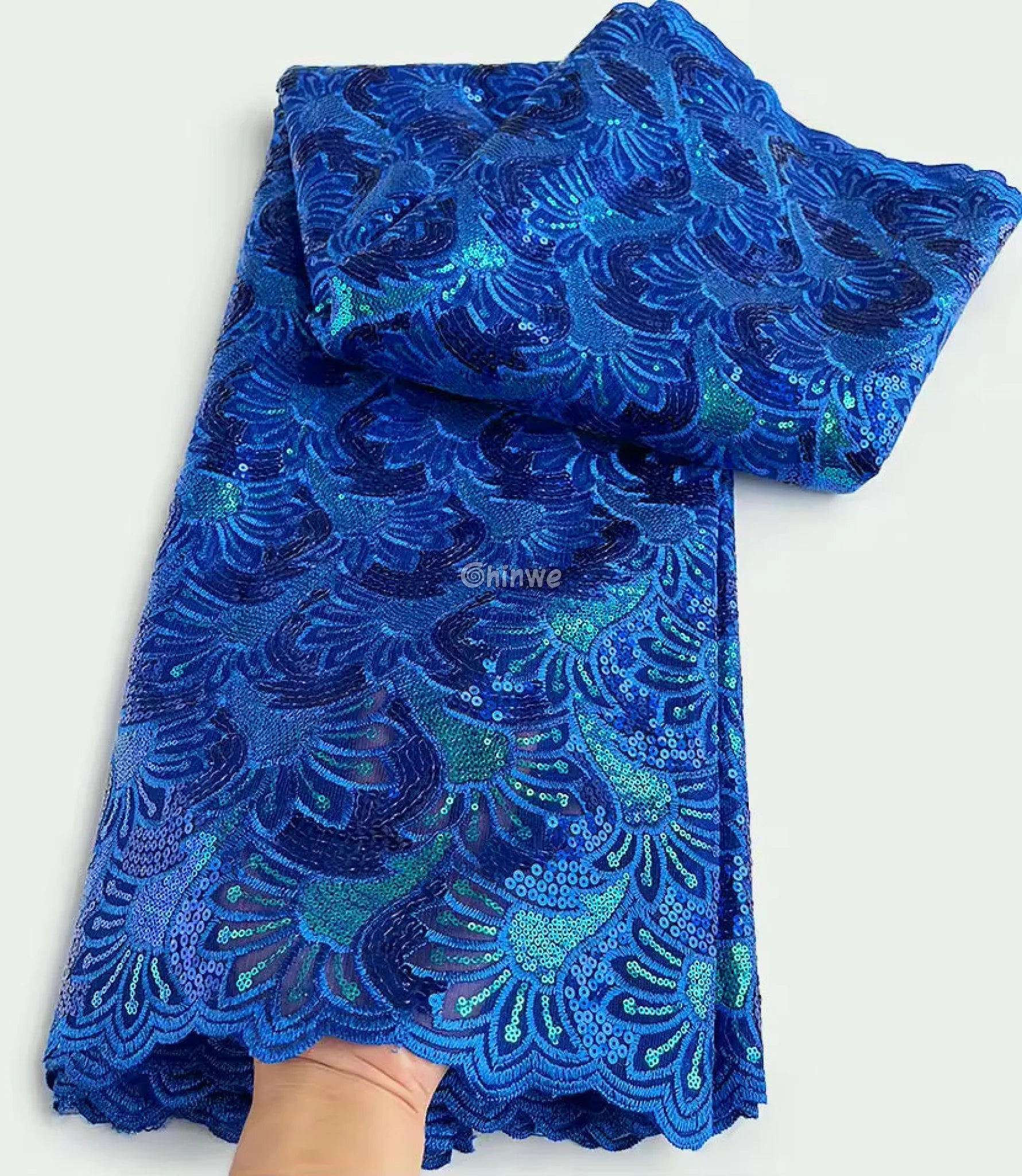 Plum Chartreuse Ivory Sapphire & Sand Floral Vine Sequin Lace Print Fabric Collection Sequin Embroidered Lace