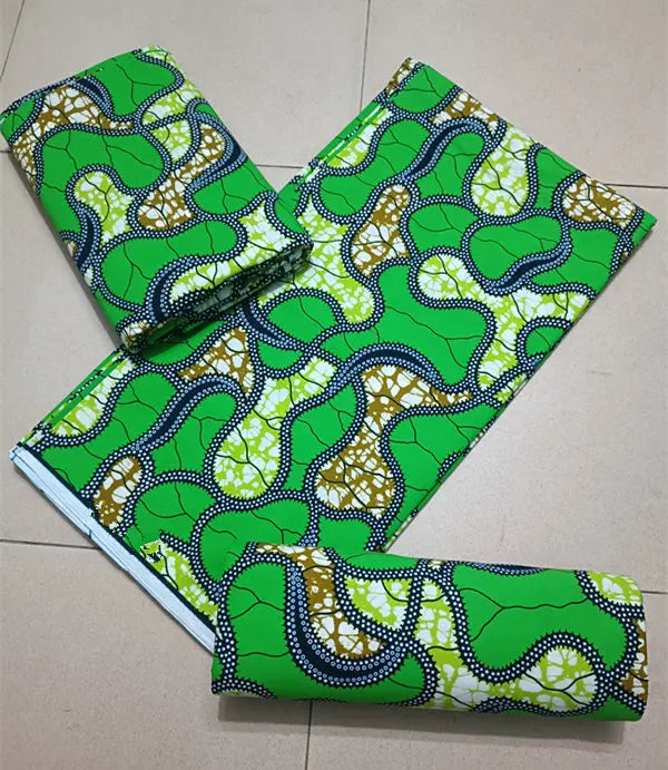 Maximalist Floral Ankara Wax Print Fabric Collection, 6 Yards