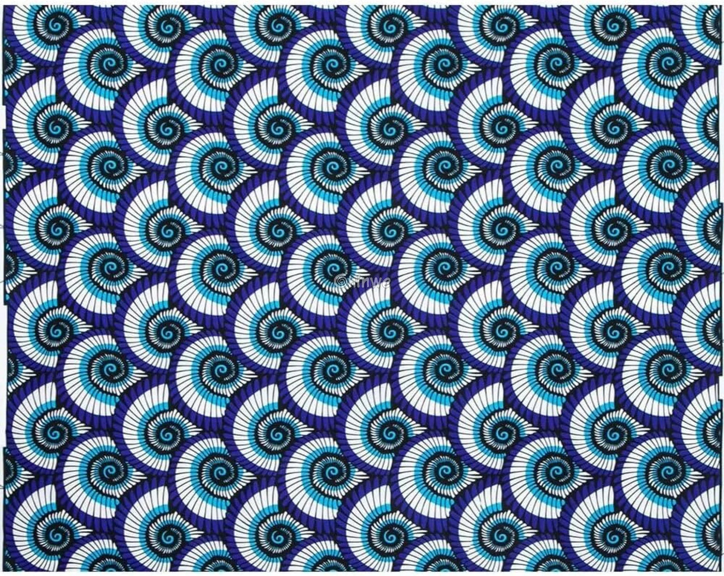 Traditional Fabric

Spiral Pattern

Sewing Fabric

Quilting Material

Handmade Fabric

Fashion Print

Dressmaking Textile.

DIY Material

Craft Cloth

Blue White Print

Ankara Wax

African Print