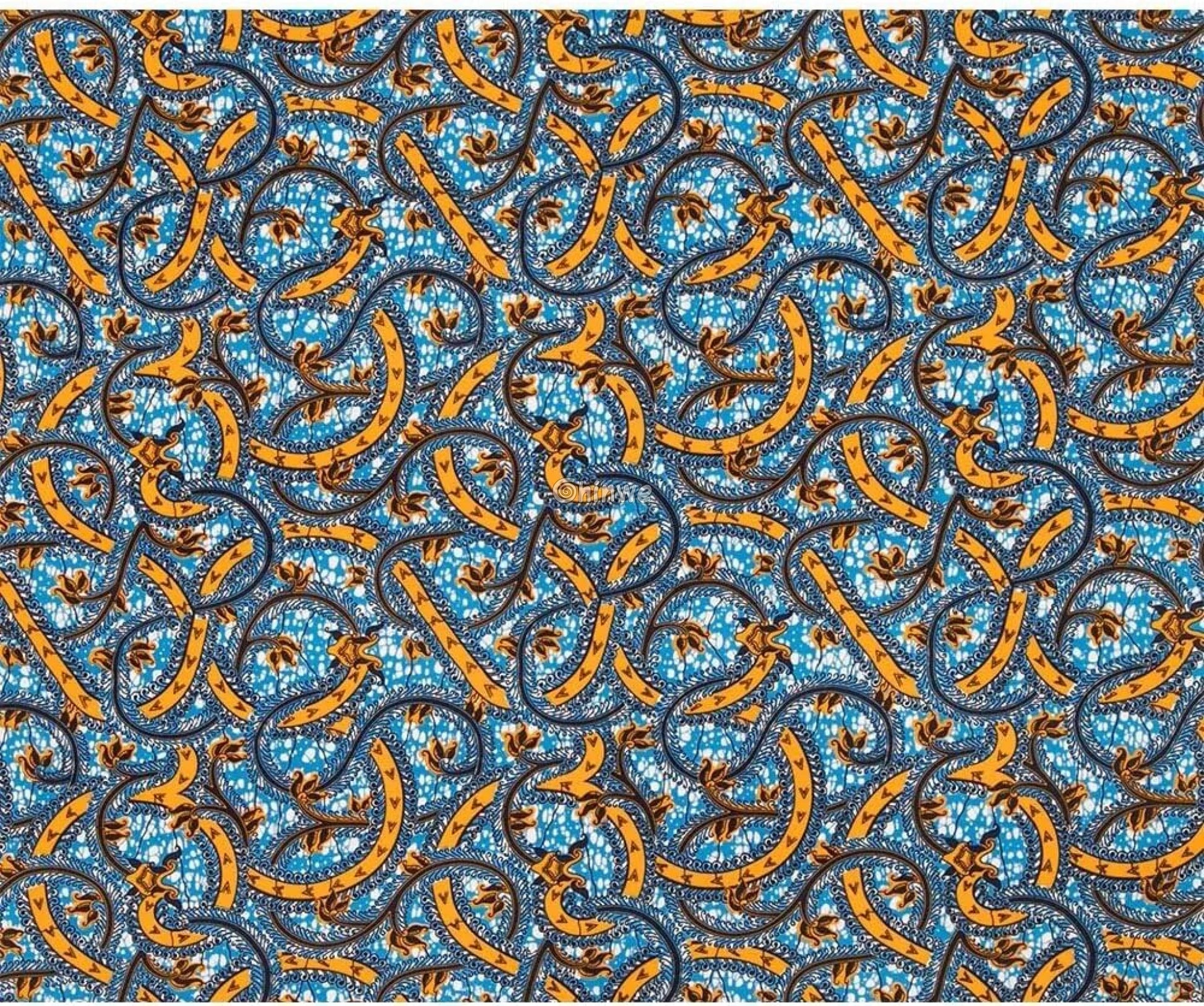 Vibrant Design

Unique Textile

Swirling Patterns

Sewing Fabric

Quilting Material

Nigerian Textile

Flowing Patterns

Fashion Fabric

Elegant Fabric

DIY Projects

Decorative Print

Craft Material

Bold Swirls

Blue and Gold Fabric

Ankara Wax Print