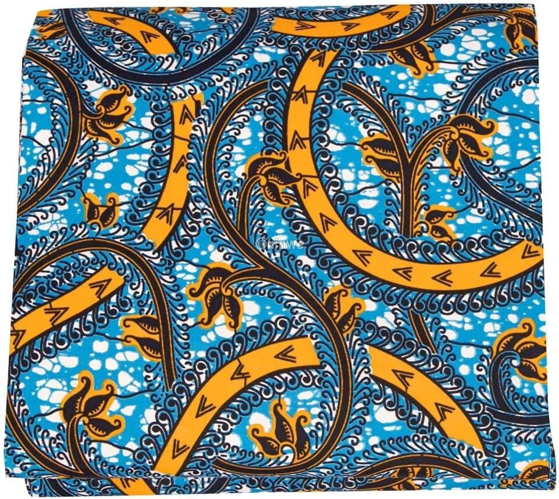 Vibrant Design

Unique Textile

Swirling Patterns

Sewing Fabric

Quilting Material

Nigerian Textile

Flowing Patterns

Fashion Fabric

Elegant Fabric

DIY Projects

Decorative Print

Craft Material

Bold Swirls

Blue and Gold Fabric

Ankara Wax Print