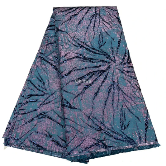 Floral Tulle Lace with Guipure and Organza Details Fabric