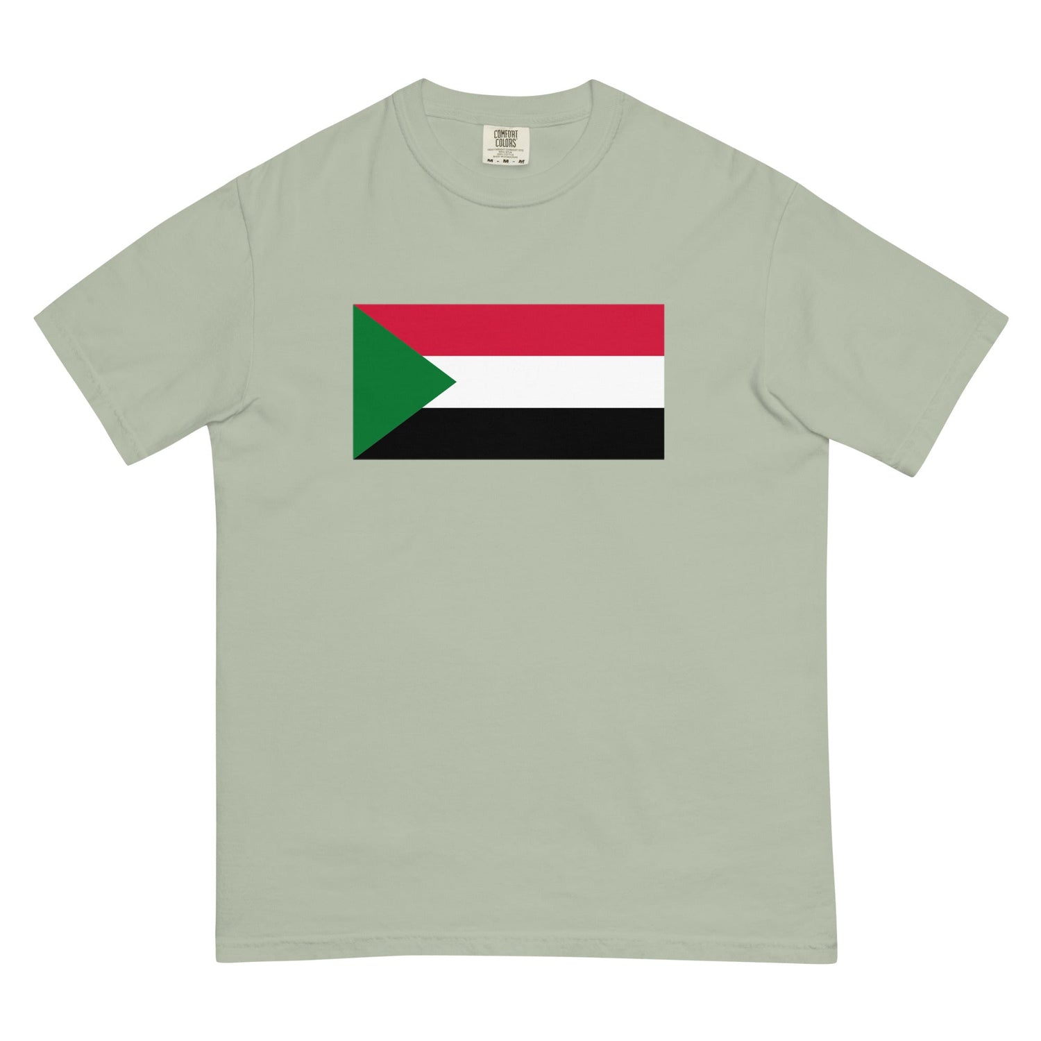 Flag tee representing Sudan in black, small