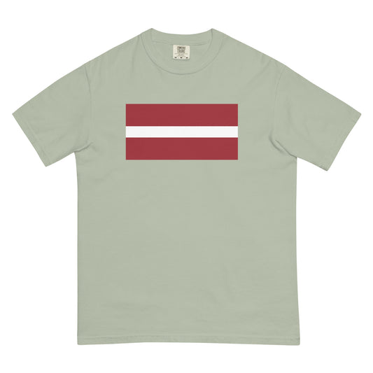 Latvia heritage shirt, black, size small