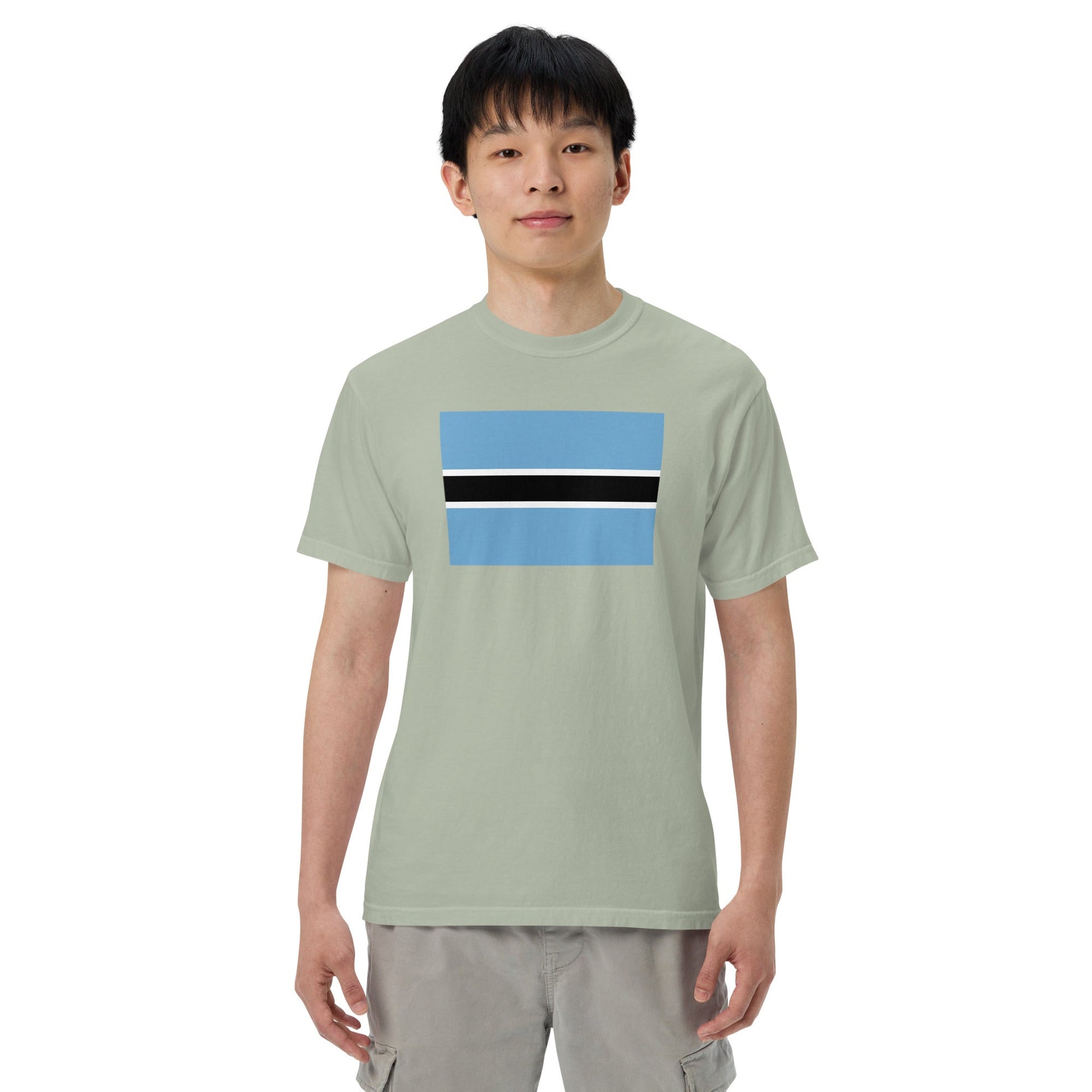 Botswana flag shirt in true navy, size large