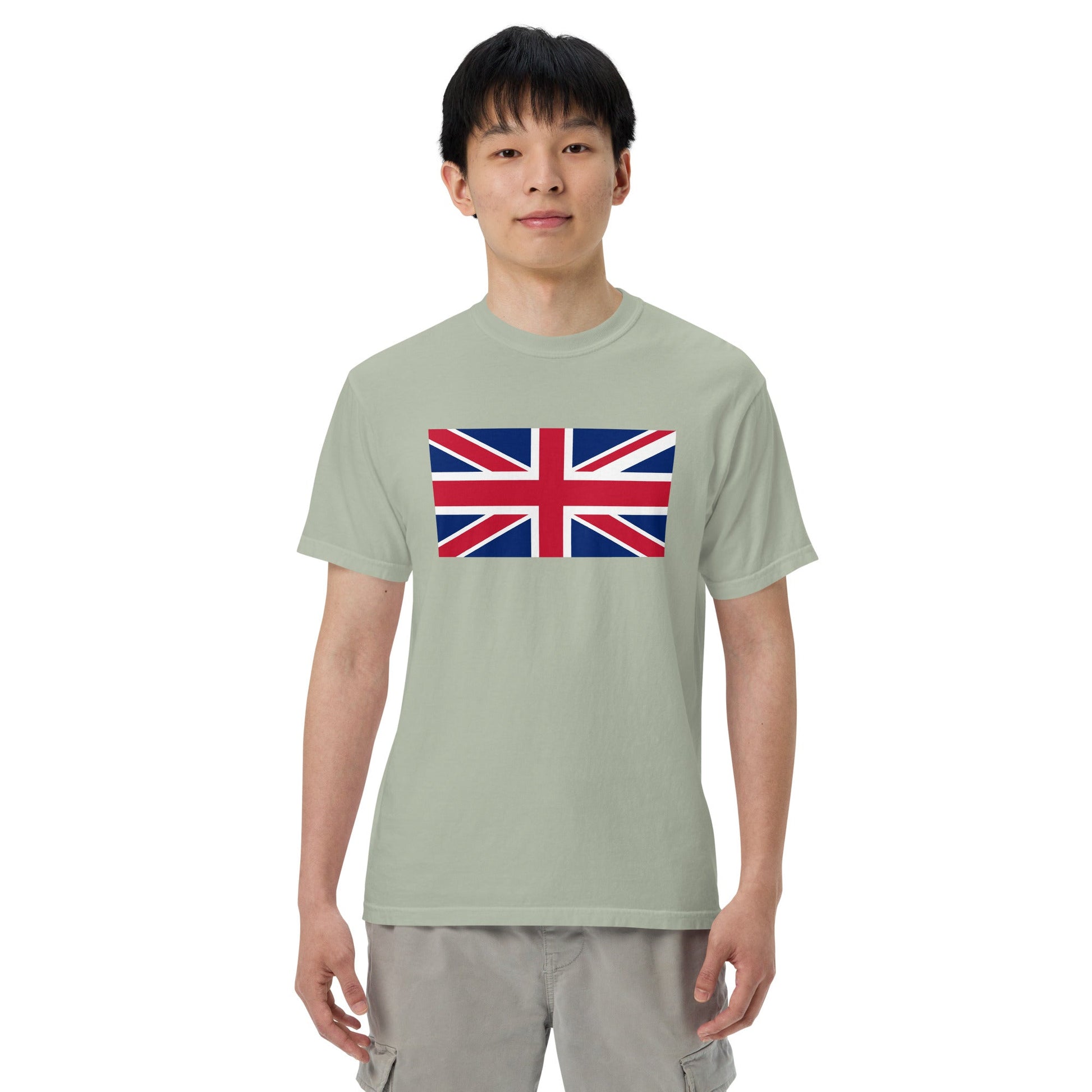 Bold United Kingdom flag design tee in true navy, large