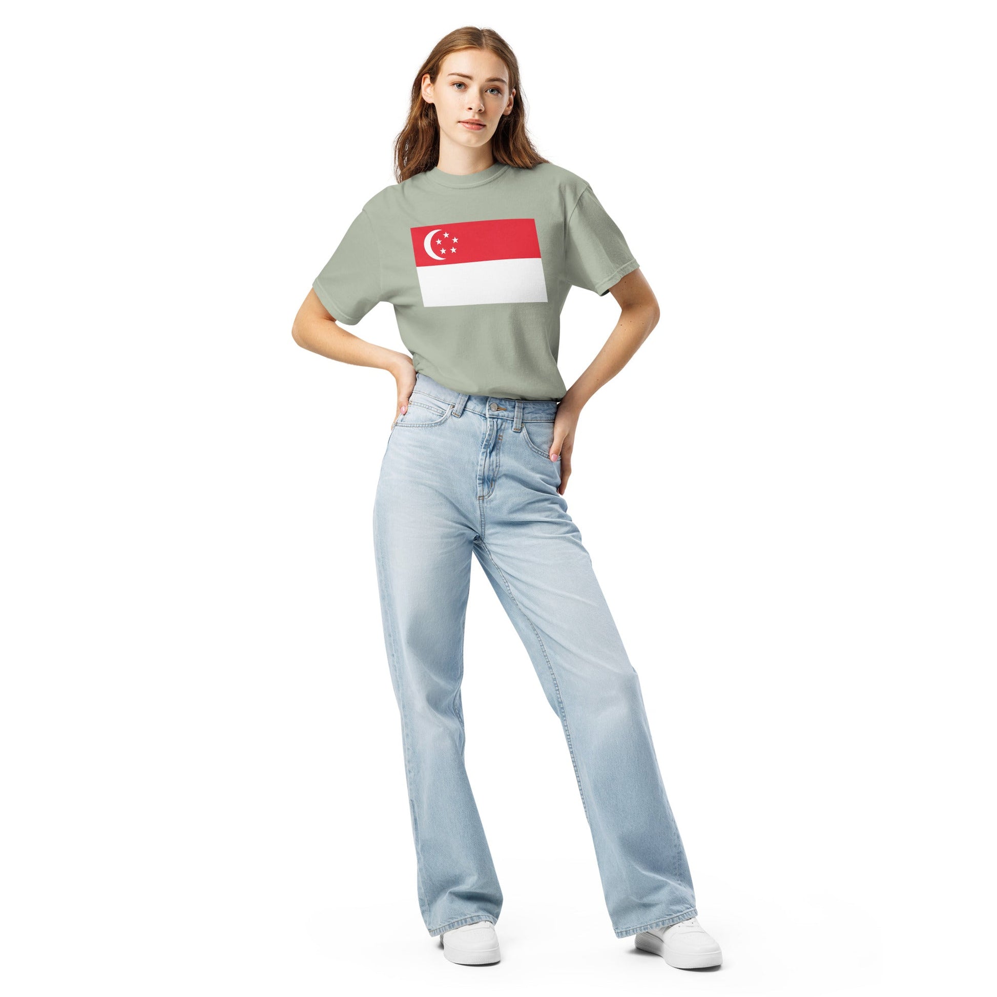 Singapore heritage shirt, brick, size 2X large
