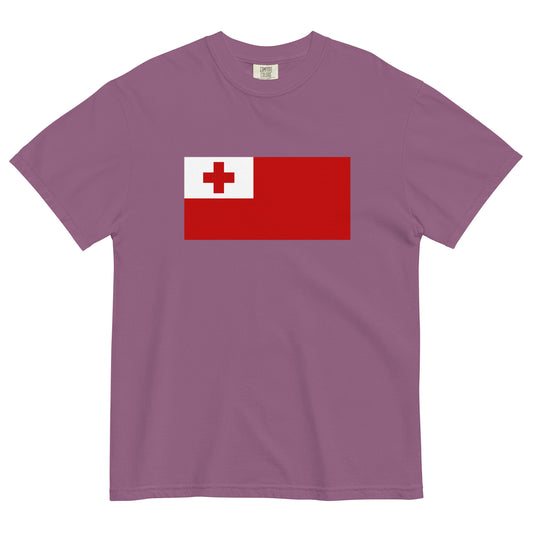 Flag tee representing Tonga in black, small