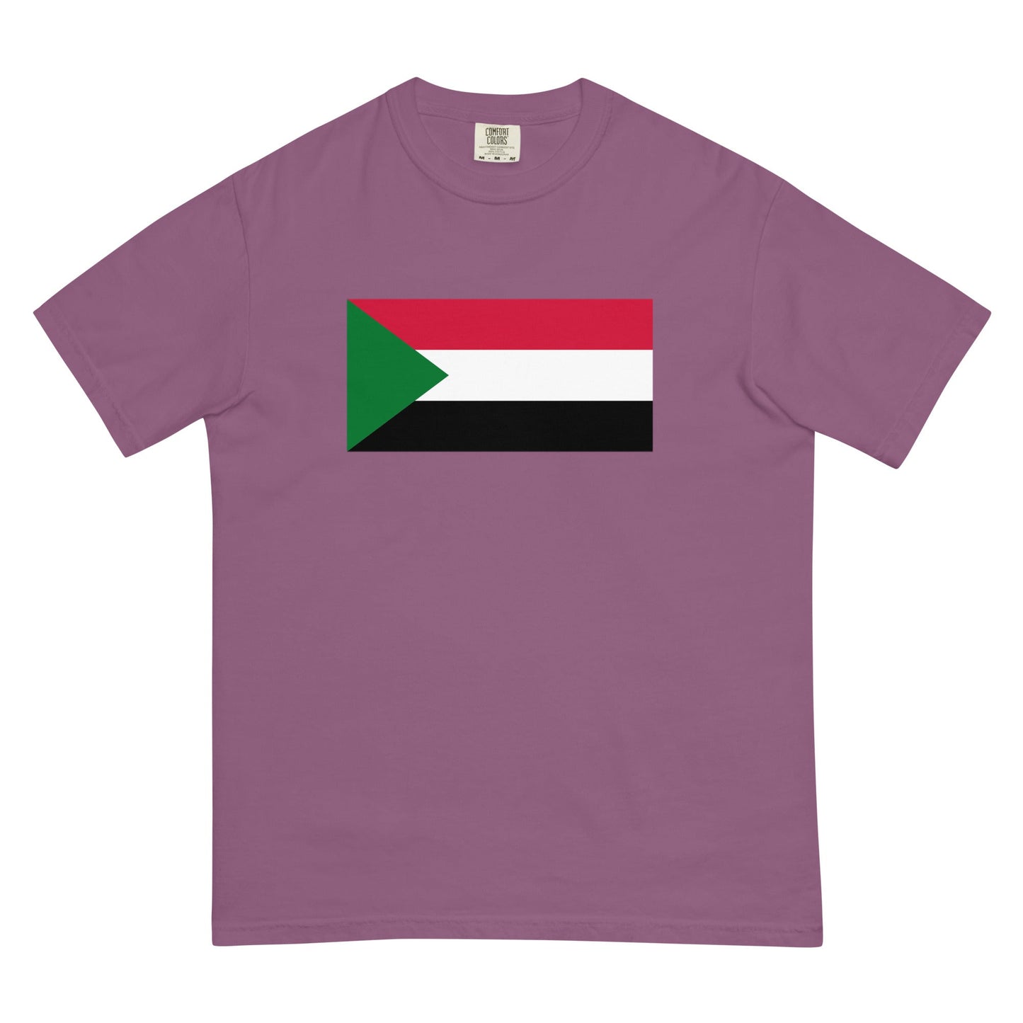 true navy shirt with Sudan 1 flag design, large