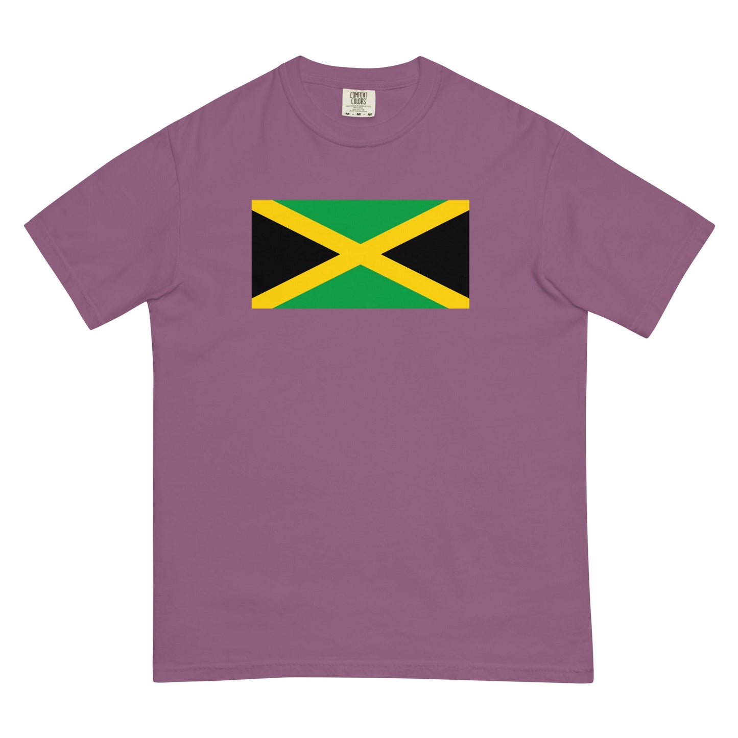Flag tee representing Jamaica in blue spruce, large
