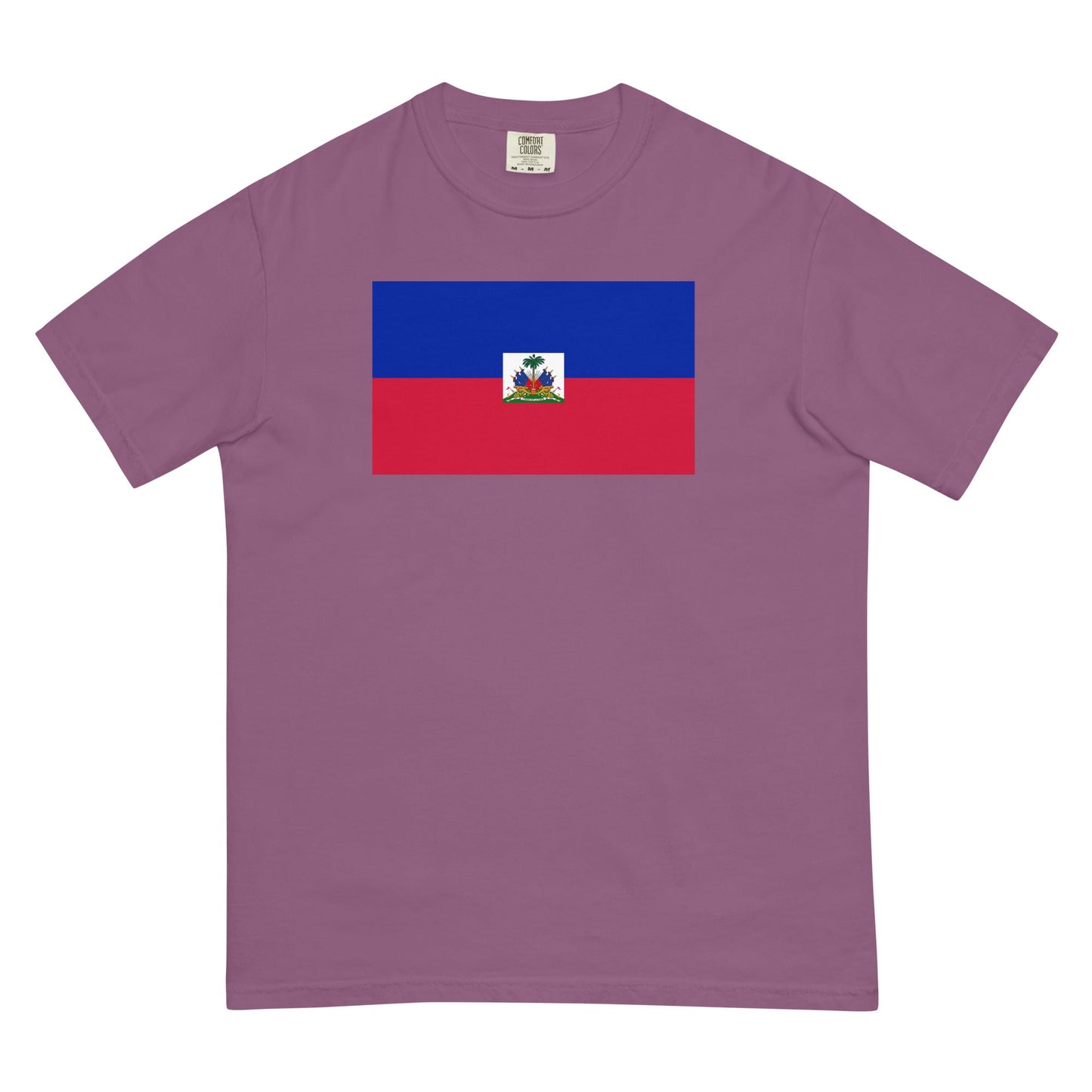Haiti flag shirt in berry, size extra large