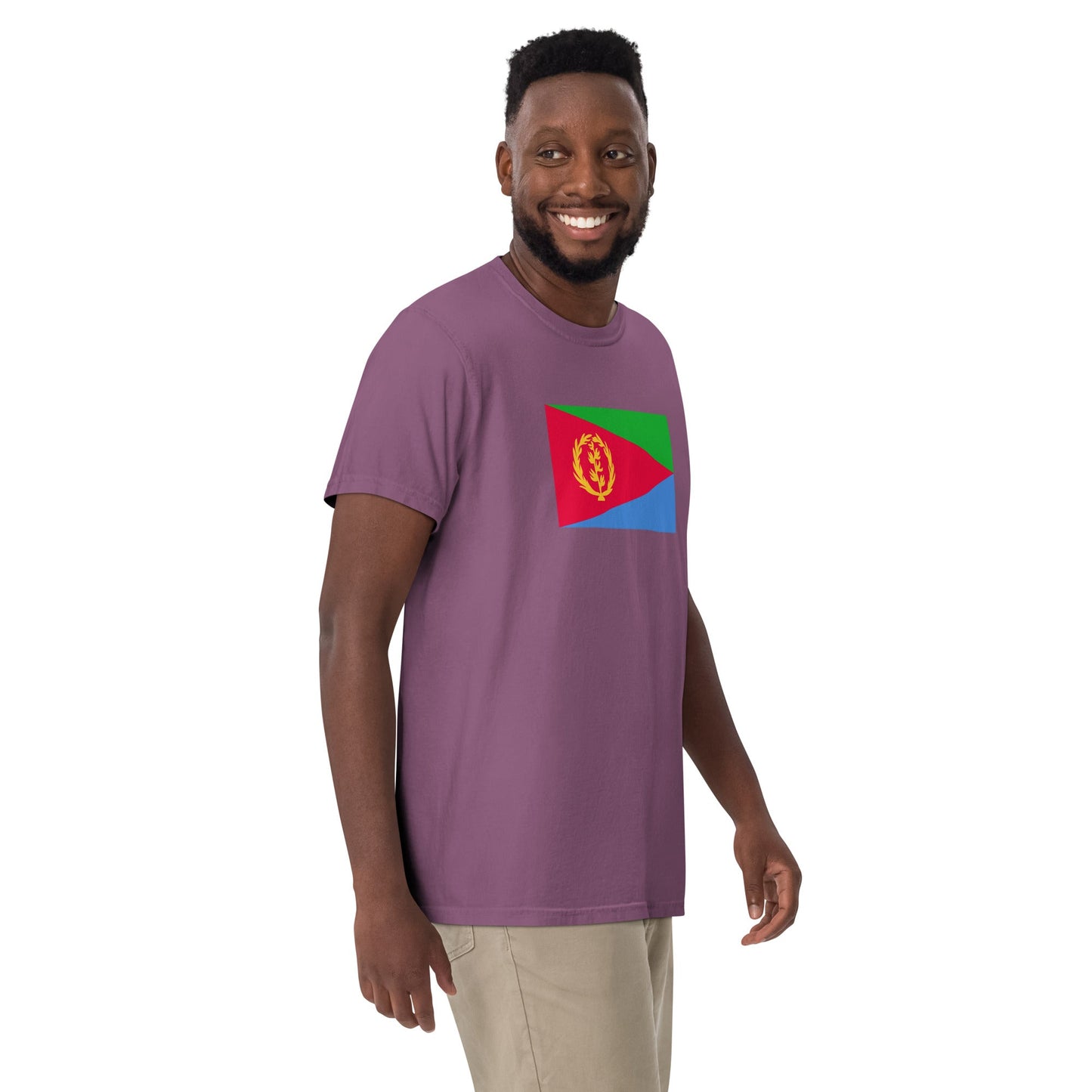 Flat lay of black Eritrea flag tee, 2X large size