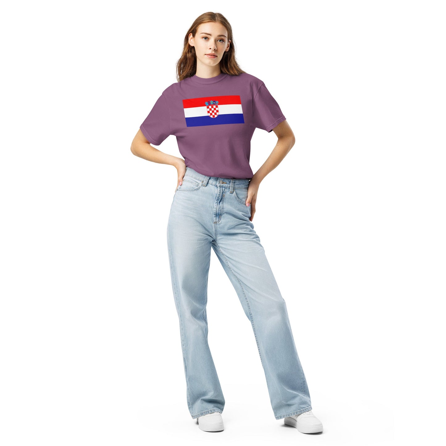 Croatia heritage shirt, true navy, size small