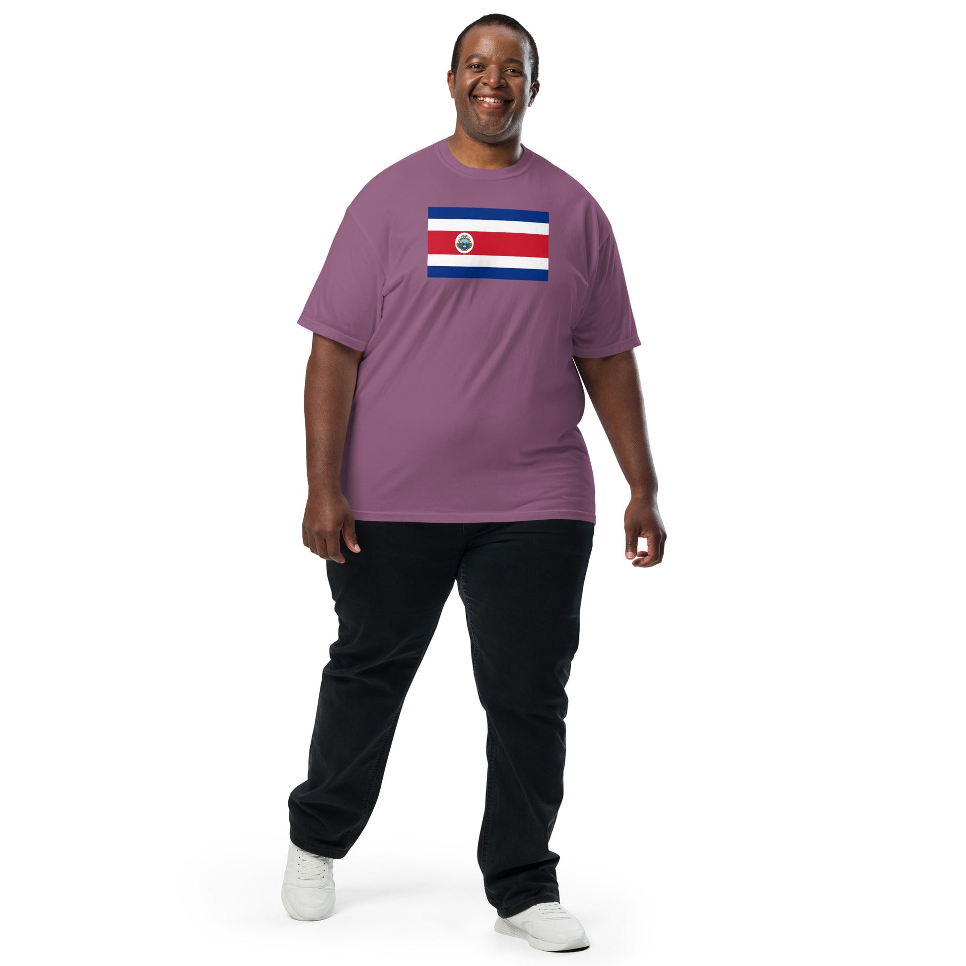 red shirt with Costa Rica flag design, medium