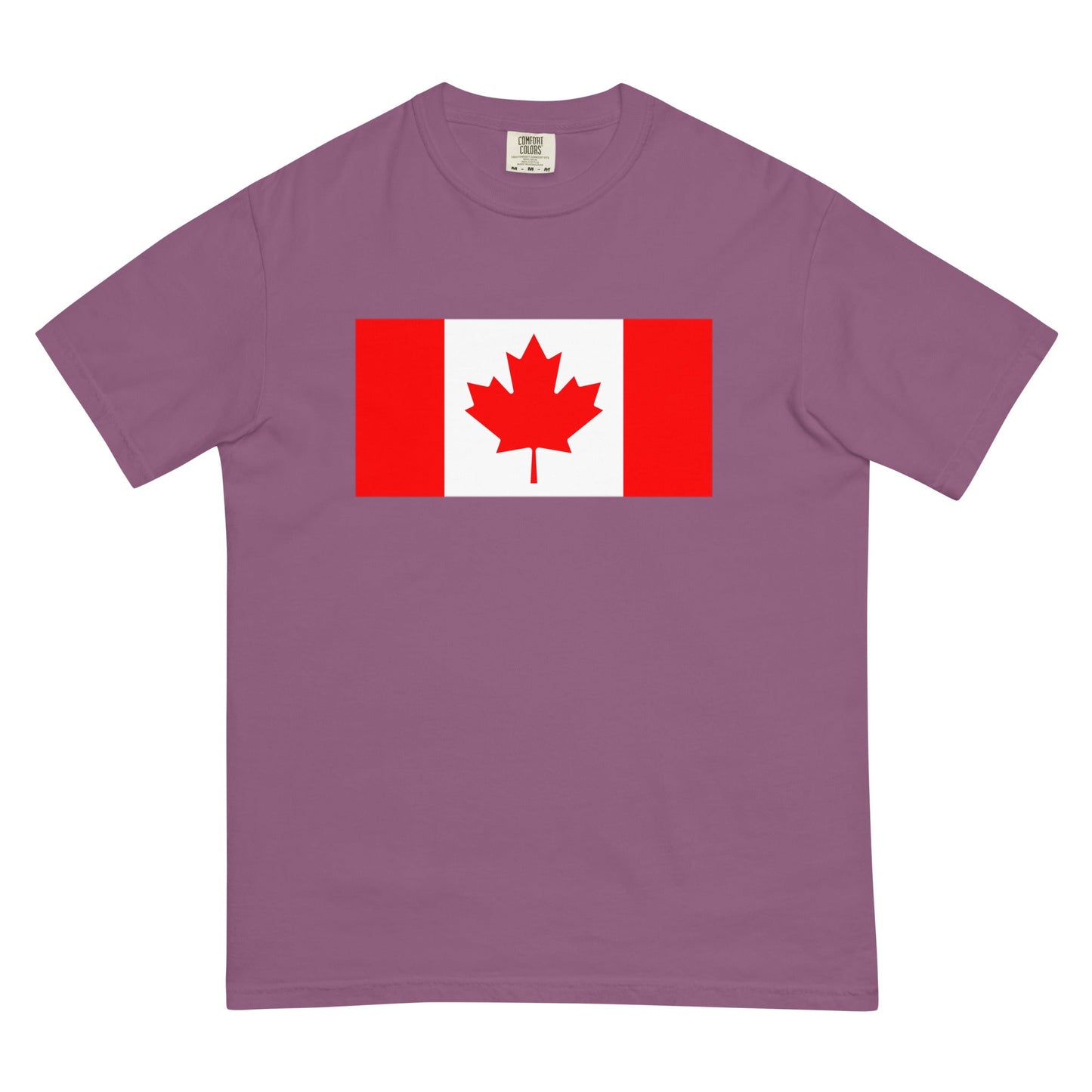 Flag tee representing Canada in berry, 4X large