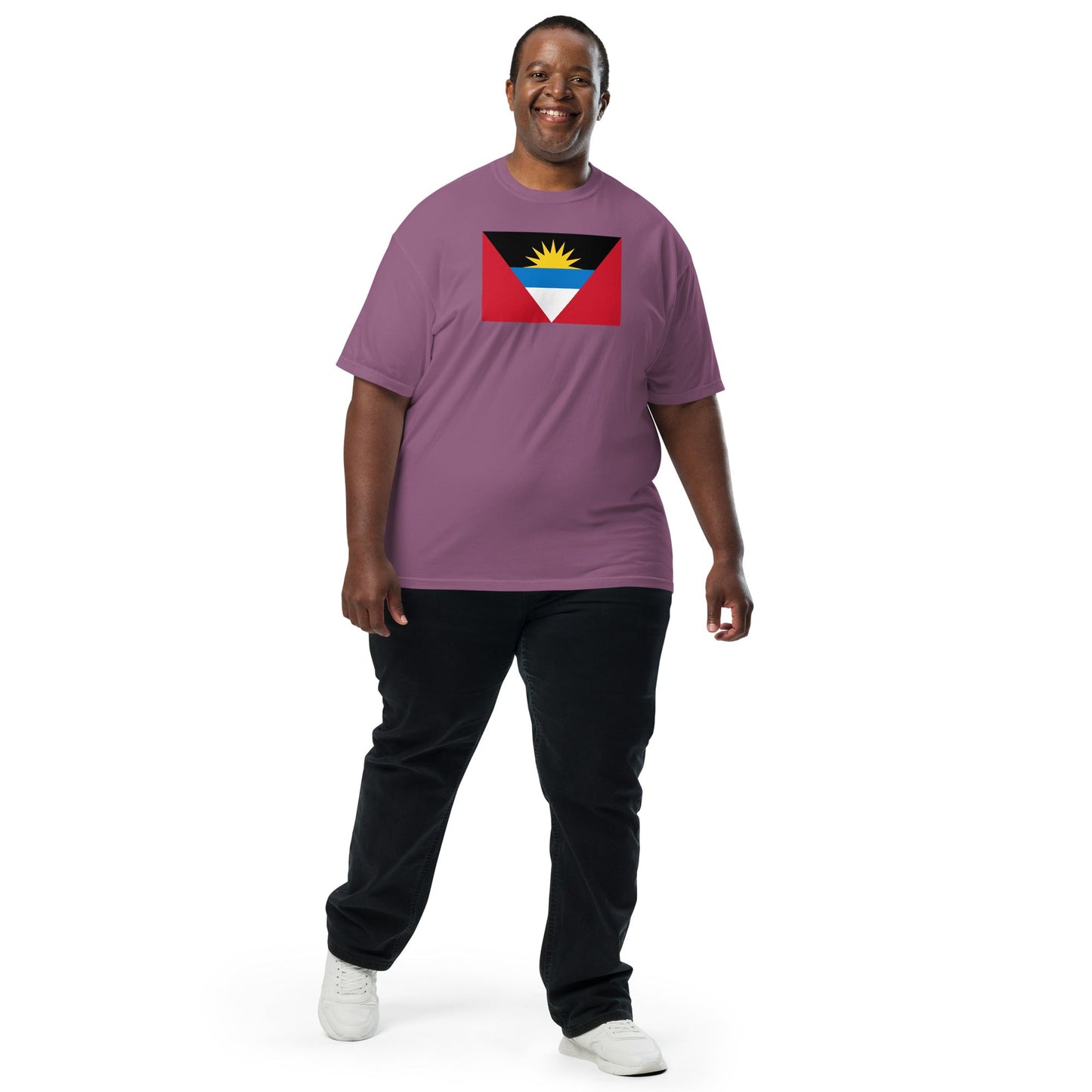 red shirt with Antigua And Barbuda Flag Pride Shirt flag design, medium